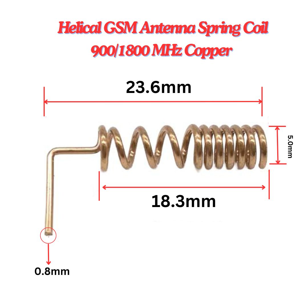 Helical GSM Antenna Spring Coil 900/1800 MHz Copper for Enhanced Connectivity