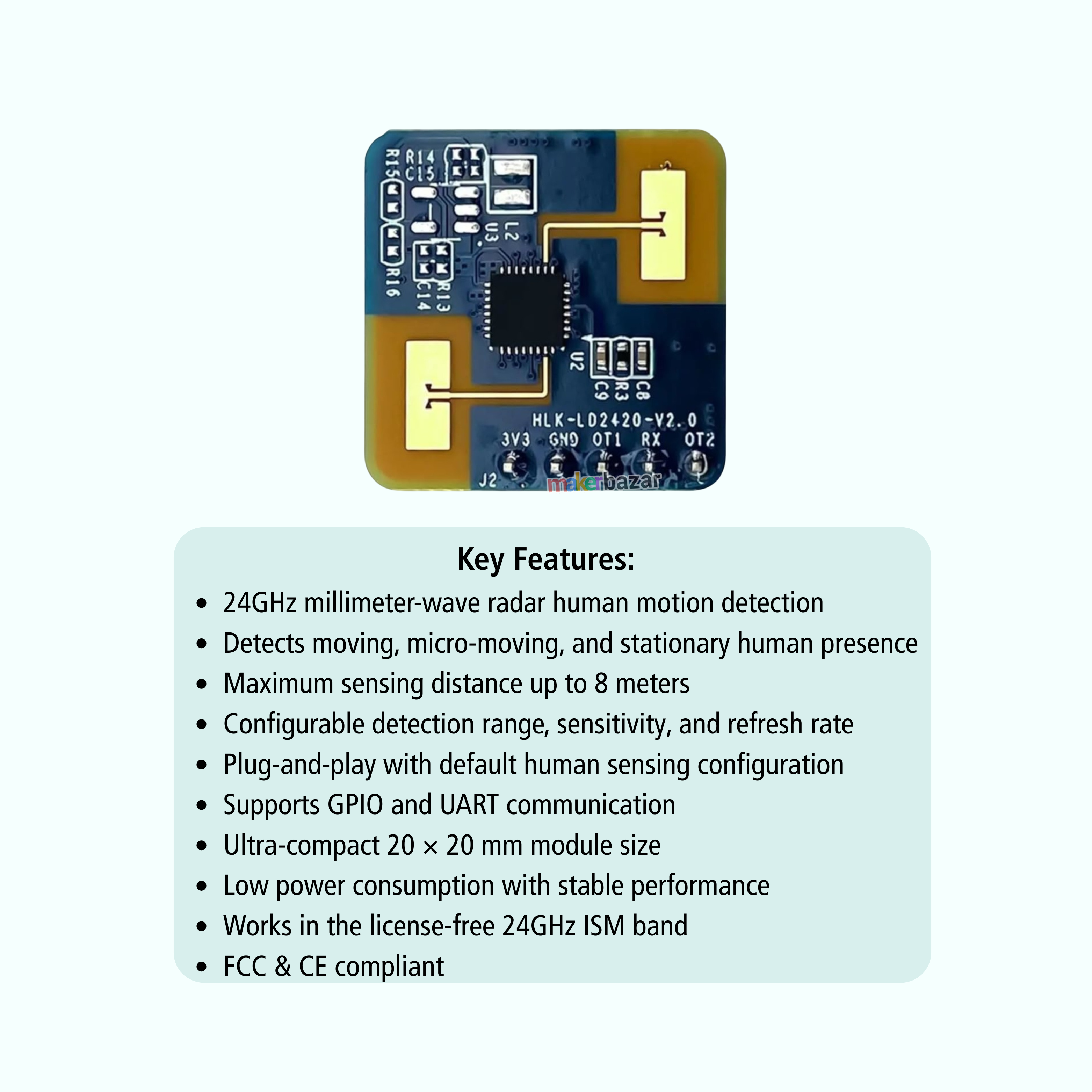 Hi-Link 24GHz Human Motion Radar Sensor Module