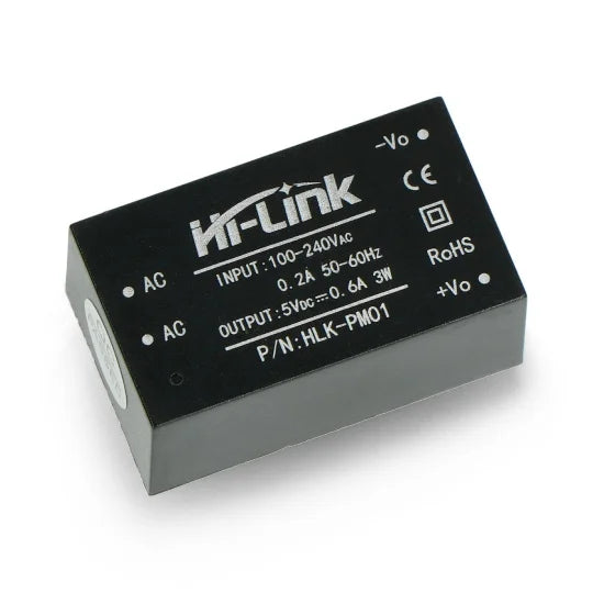 Hi-Link Power Supply HLK-PM01 100V-240VAC / 5VDC - 0.6A 3W