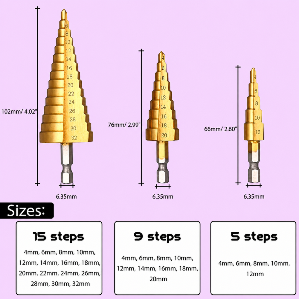 Step Drill Cone Bit