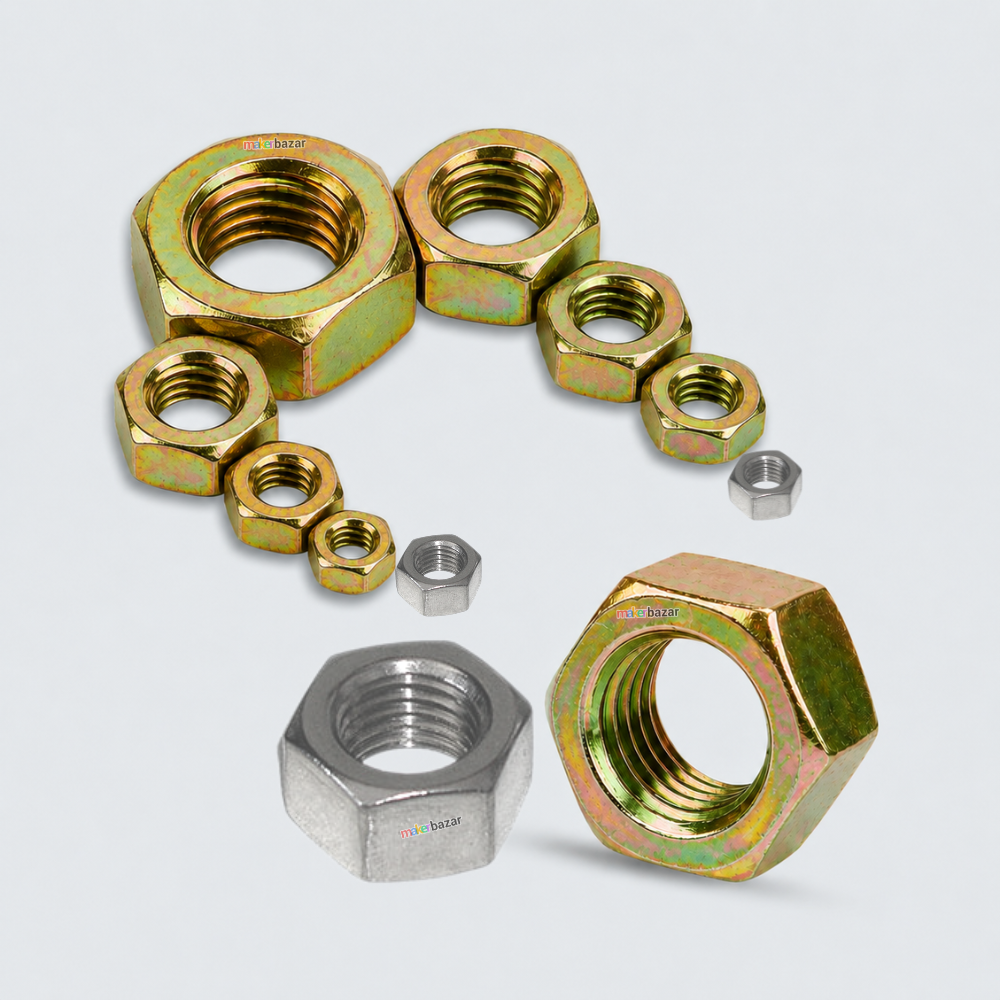 Golden/Silver Plated Hex Nut – Metric Thread Fastener