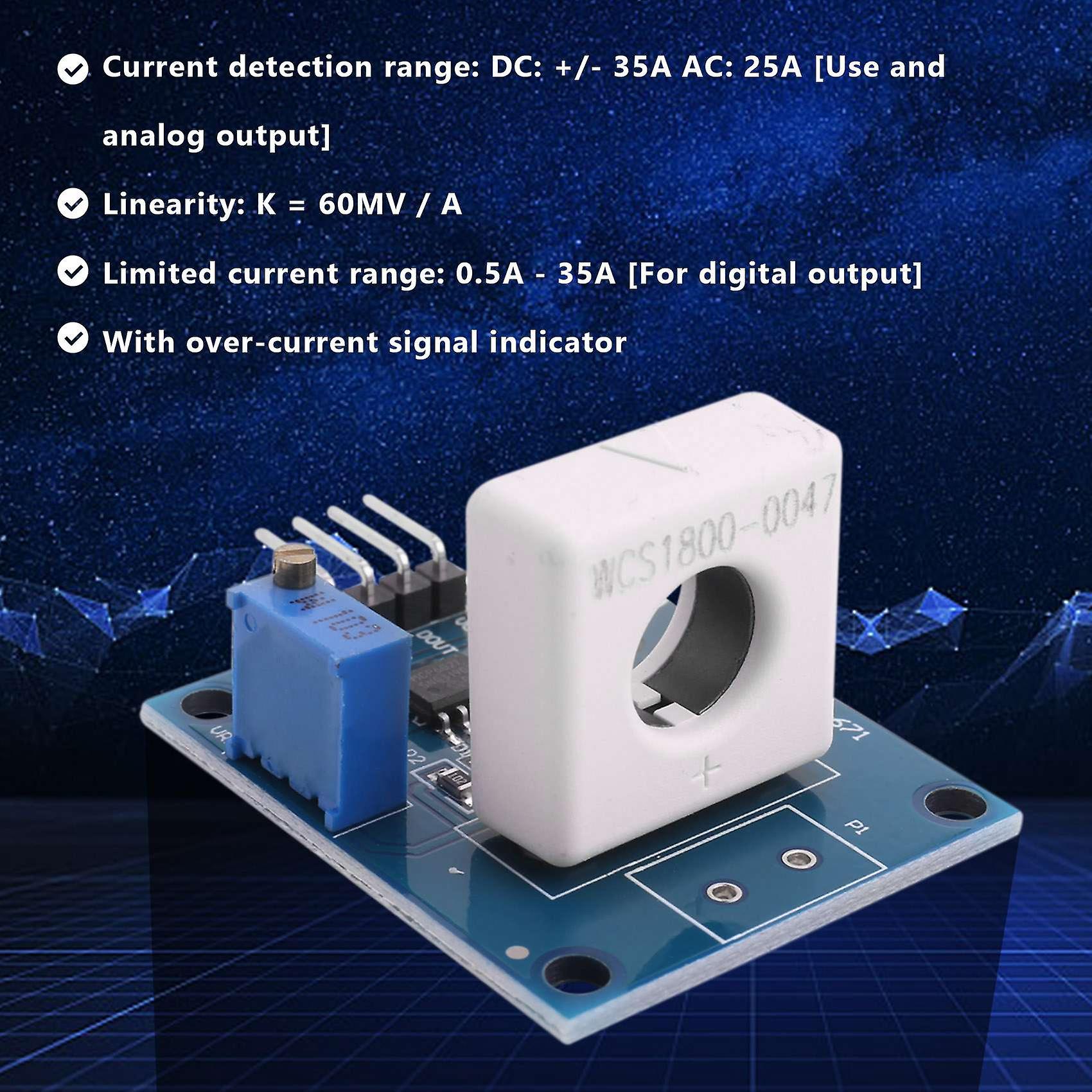 WCS1800 Hall Current Sensor Detection 35A Short Circuit