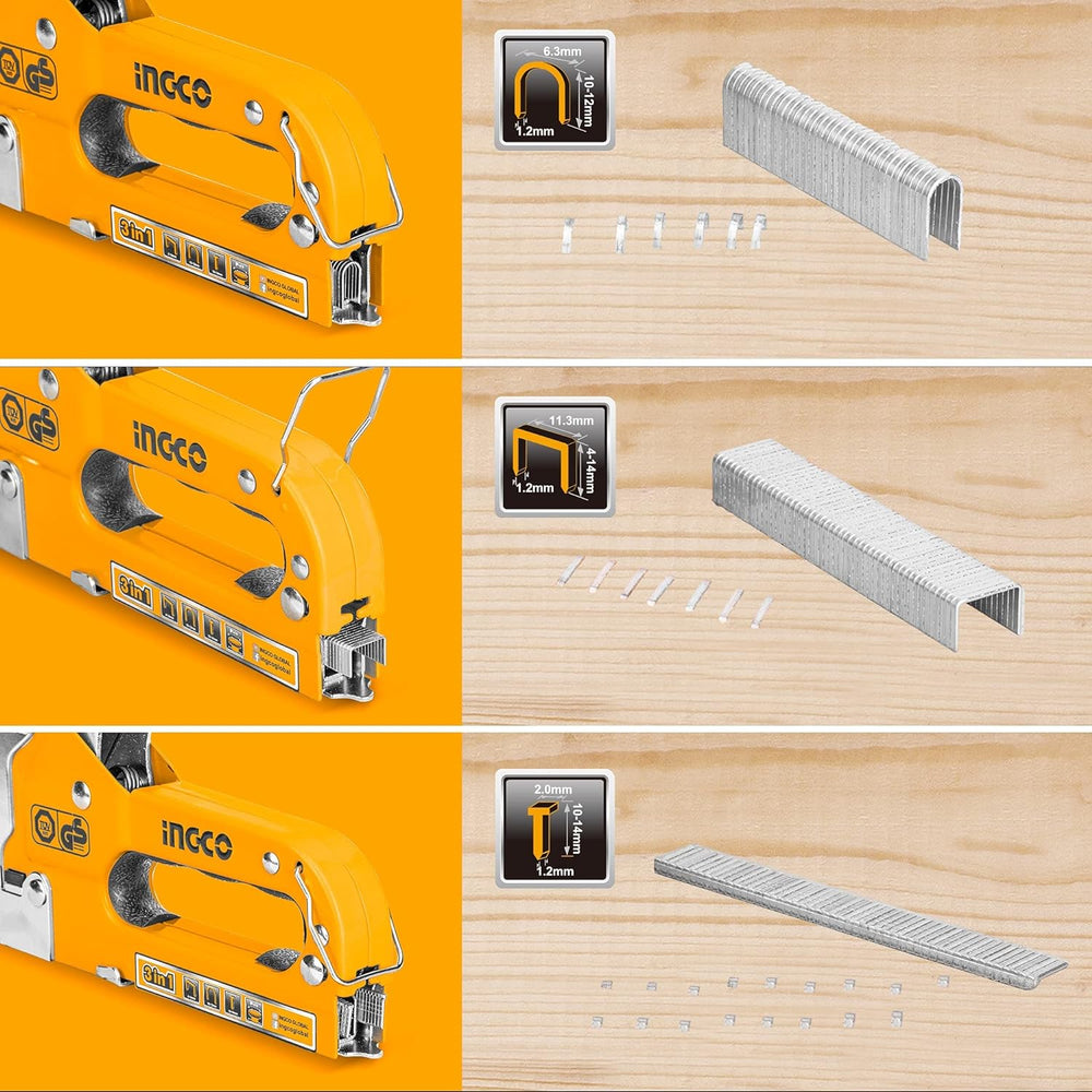 INGCO 3 in 1 Stapler with Staples Pins