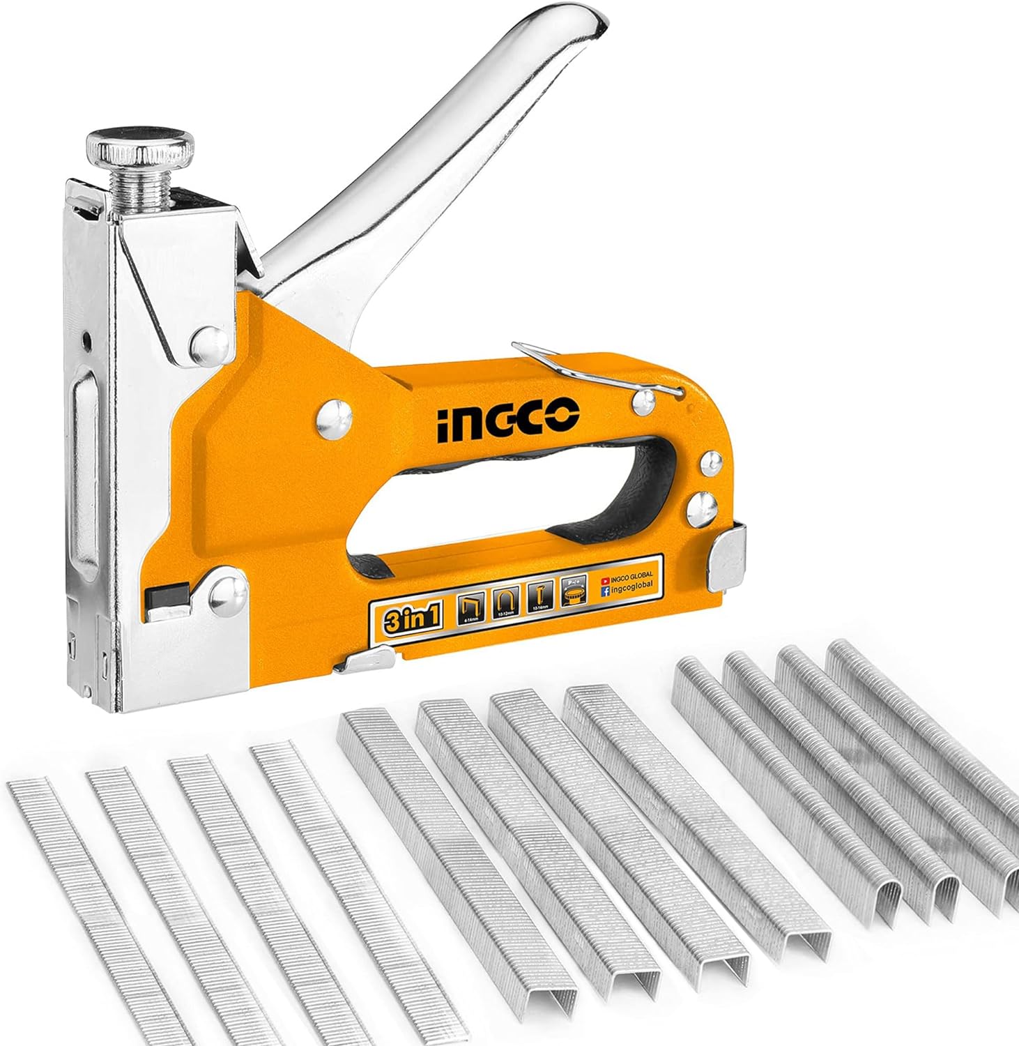 INGCO 3 in 1 Stapler with Staples Pins