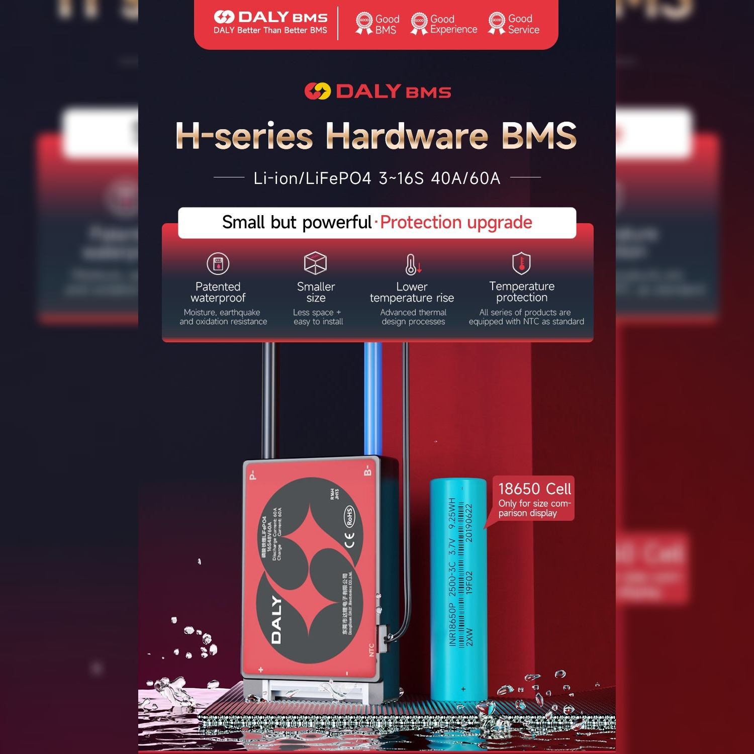 Daly: H-Series LiFePO4 BMS LFP Standard Battery Management System with Common Port