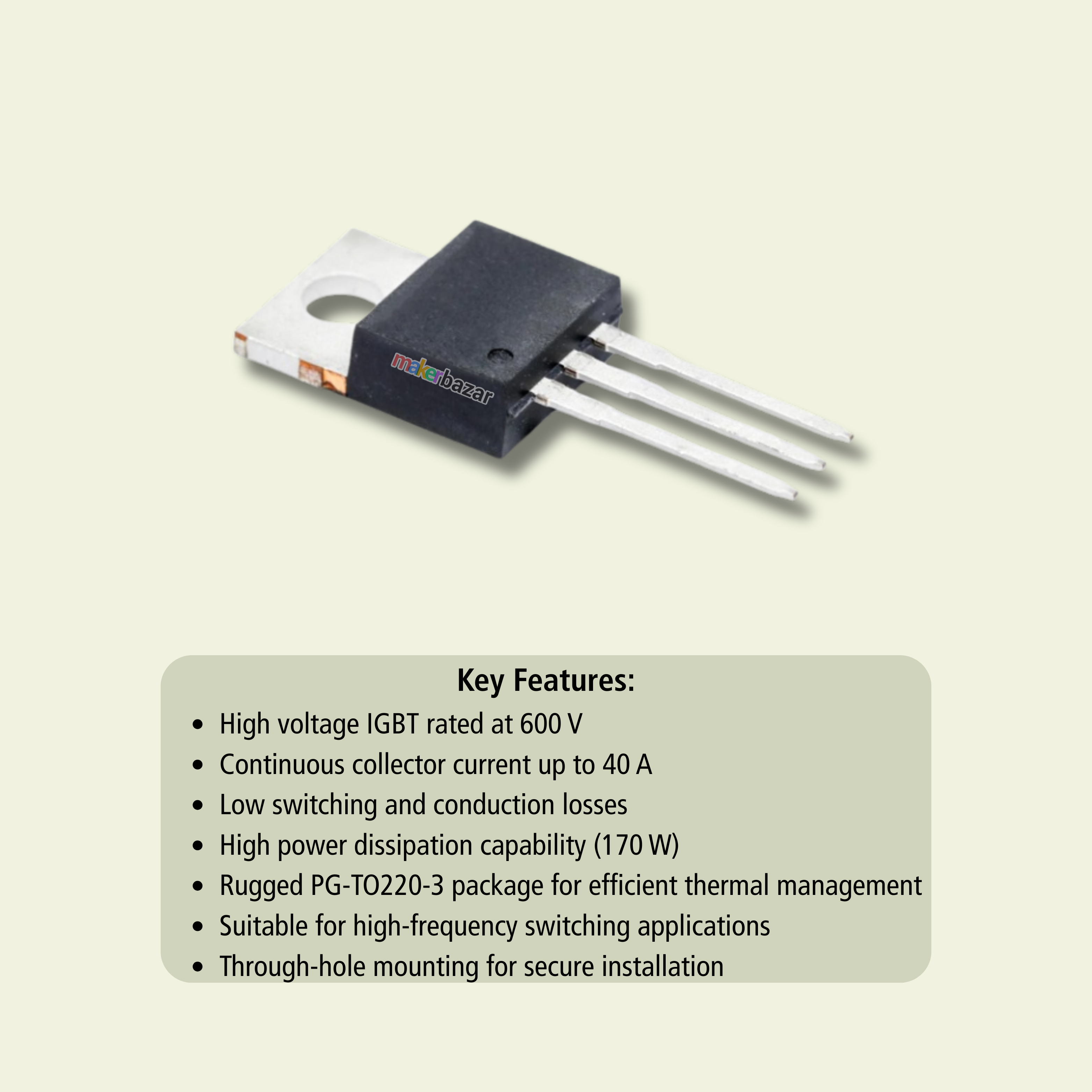 Infineon TRENCHSTOP Single IGBT Transistors Through-Hole