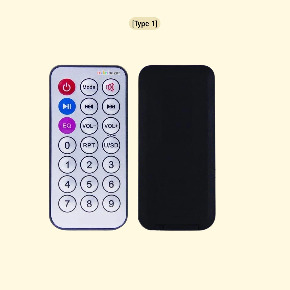 Infrared IR Slim Remote Controller for RC Devices/Audio Player/DIY Projects