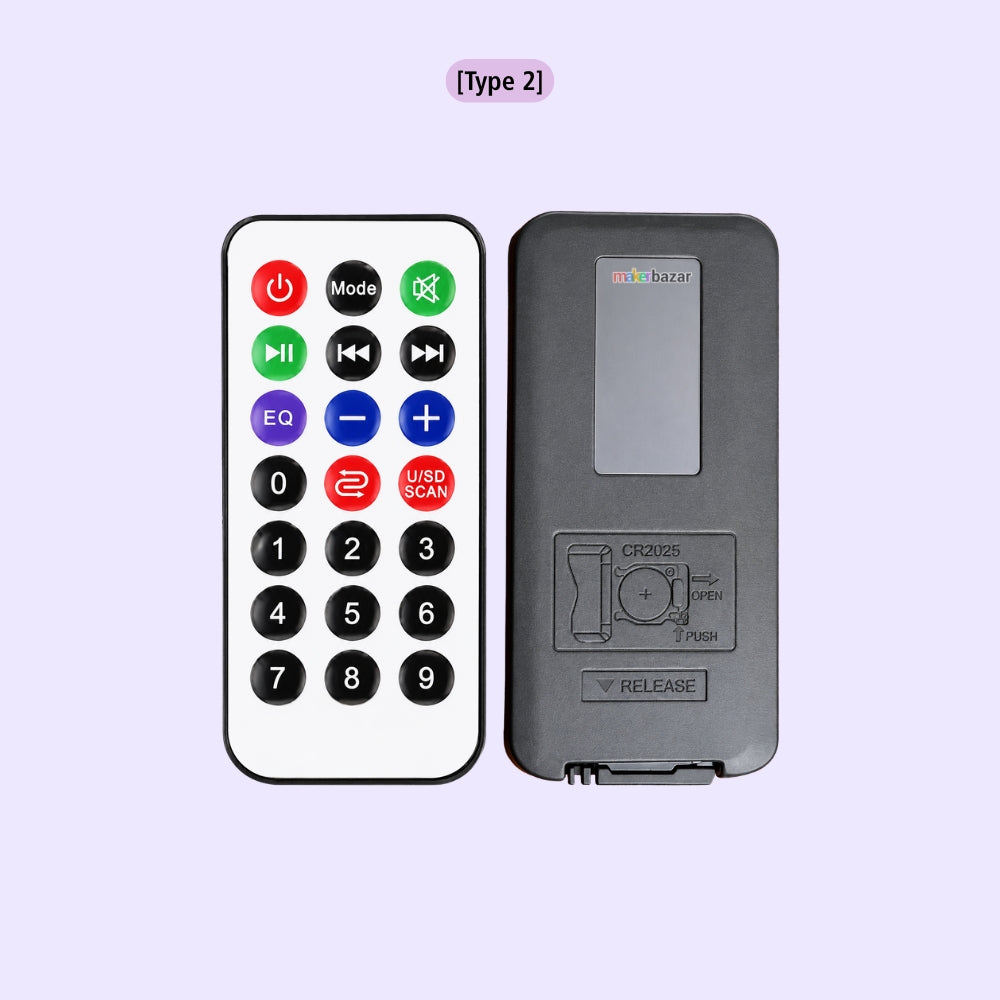 Infrared IR Slim Remote Controller for RC Devices/Audio Player/DIY Projects