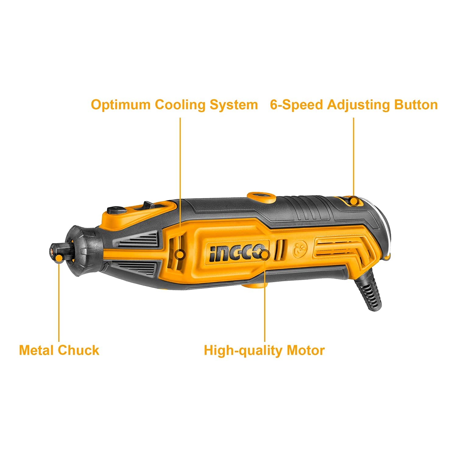 Ingco MG13328 130W Mini Die Grinder 109-in-1 Wood Carving Rotary Tool Kit