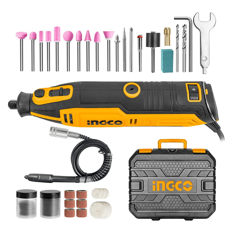 Ingco MG13328 130W Mini Die Grinder Kit with 109 Accessories – Rotary ...