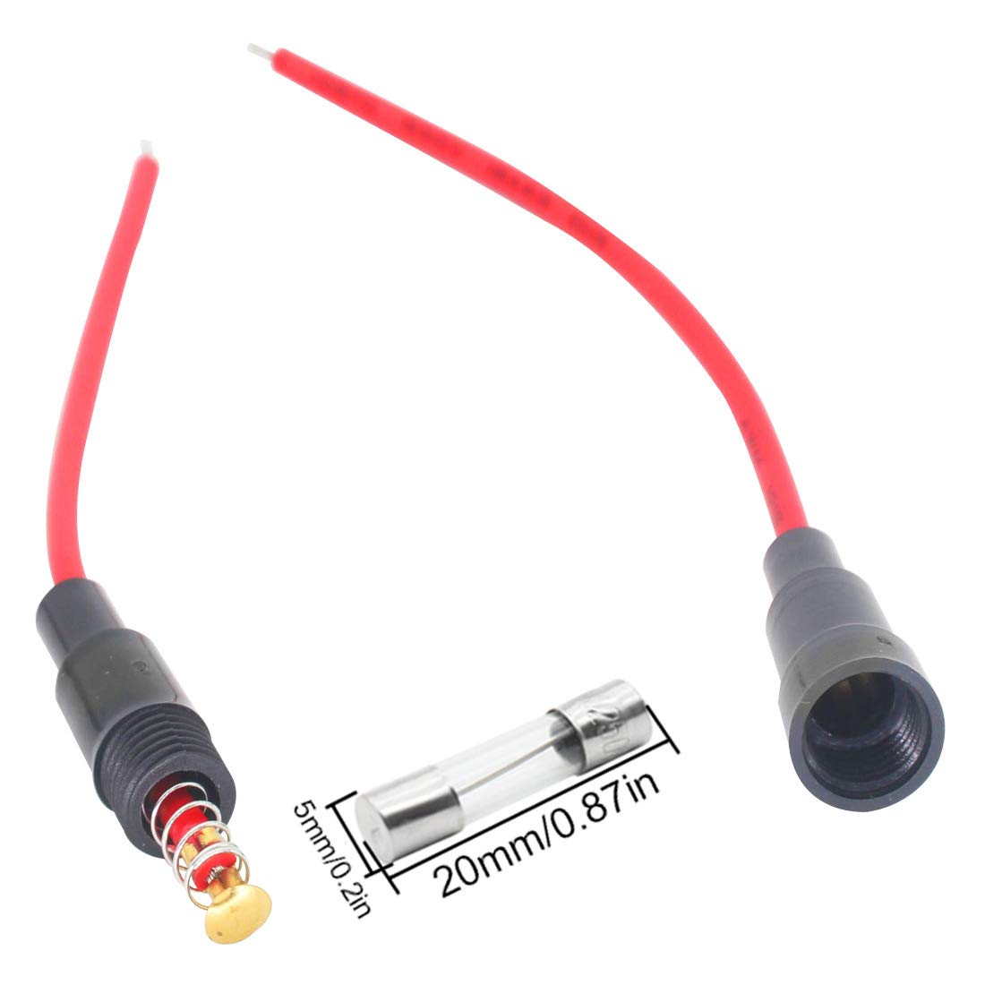 Inline Glass Fuse Holder (Screw-Type)