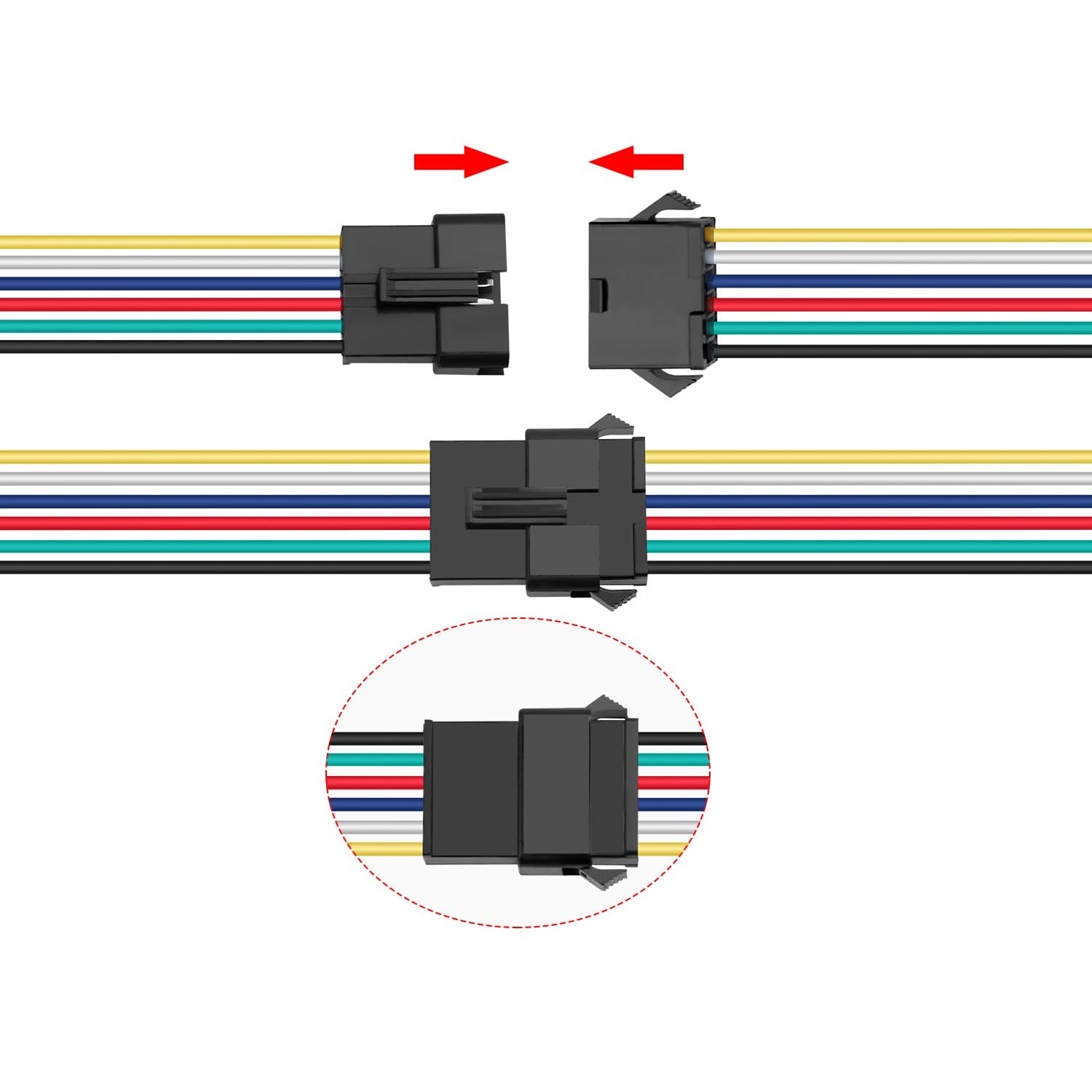 JST-SM Male-Female Battery Connector with Wire