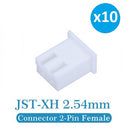 2 Pin JST-XH Female Straight 2515 Connector 2.54mm Pitch