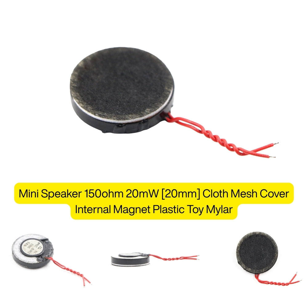 20mm Mini Mylar Speaker Plastic Toy Speaker