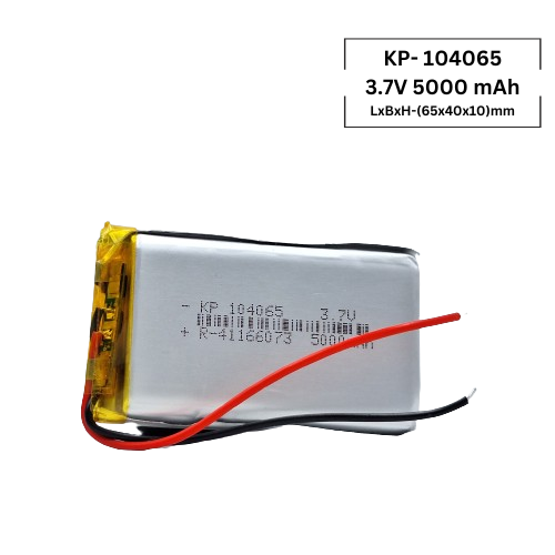 KP: 5000mAh Lipo Battery - Single Cell 3.7 V Lithium Polymer Battery