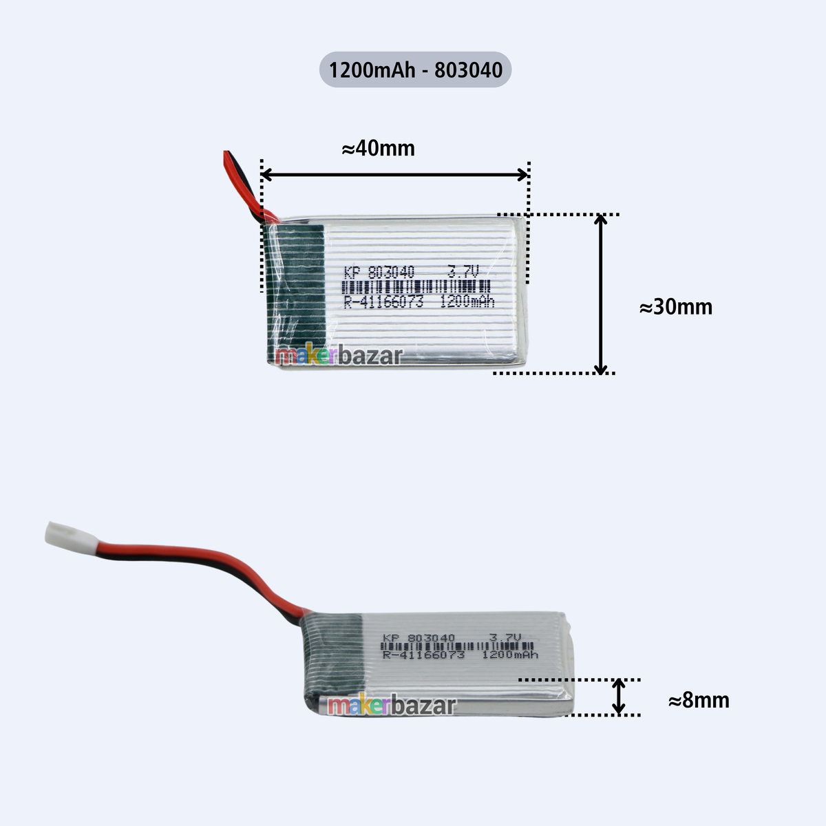KP: Drone LiPo Batteries 3.7V Rechargeable Battery for Mini RC Aircraft, Quadcopters