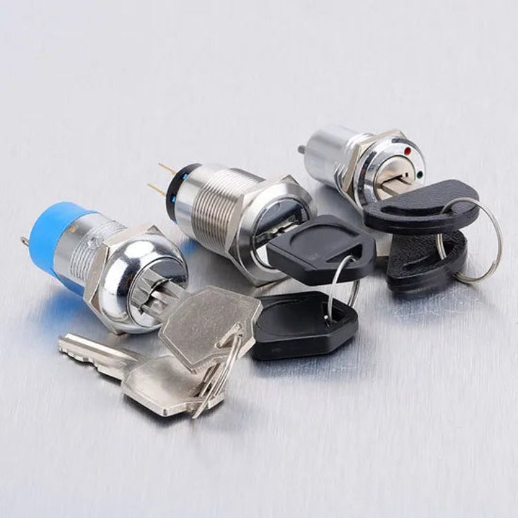 Electronic 2Pin Key Switch ON/OFF Metal Lock