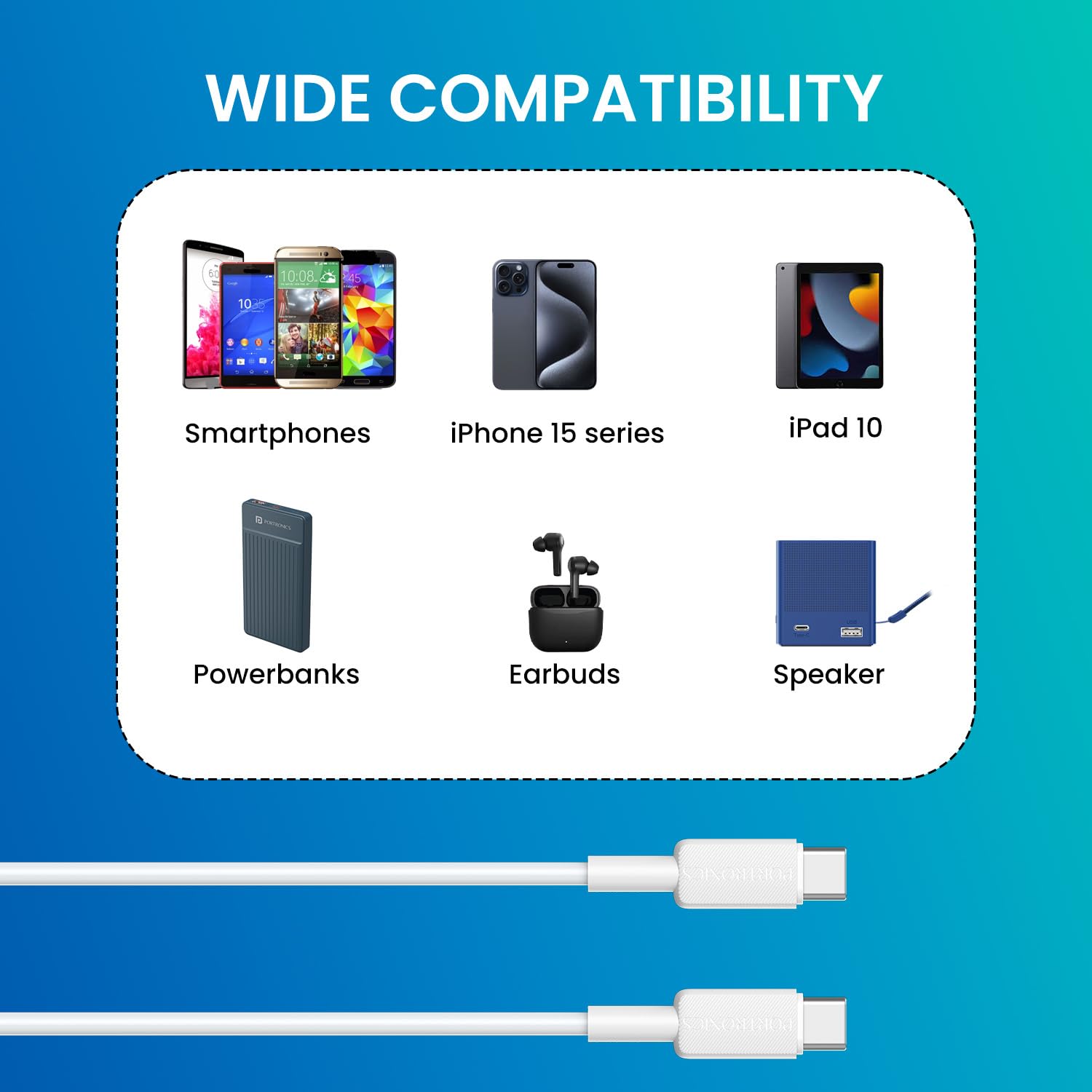 Portronics: Type-C to Type-C USB Data Cable