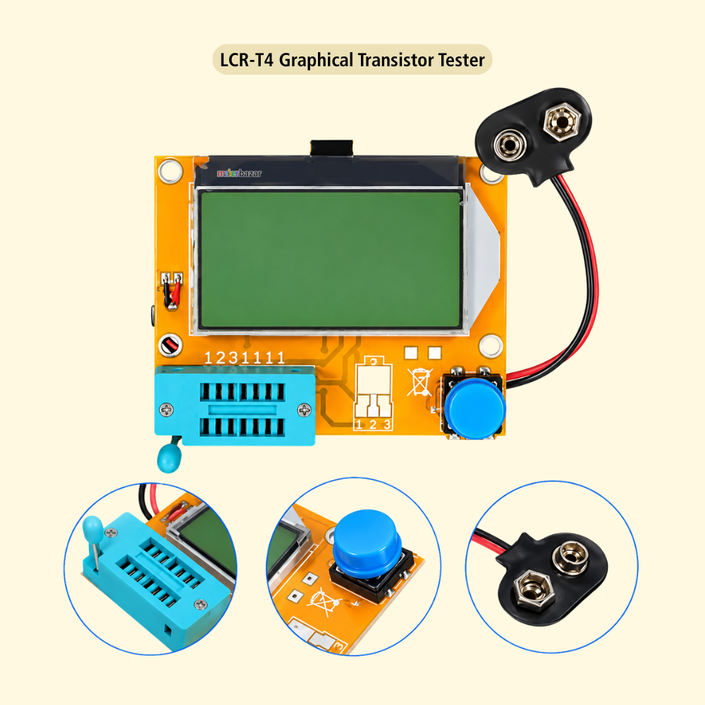 LCR-T4 Multifunctional Graphical Tester with ESR, LCR & 12864 LCD