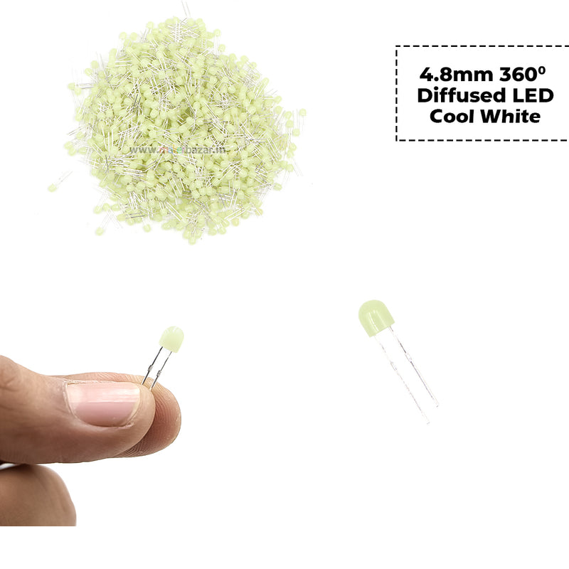 4.8mm 360 Degree Diffused Pink LEDs | Pack of 100