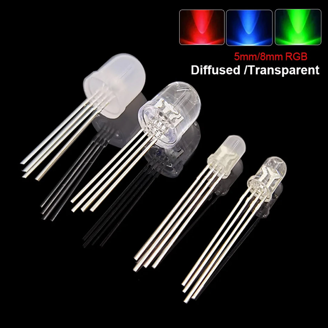 Rgb Led 4pin 4pin Bright RGB DIP LEDs Round Top