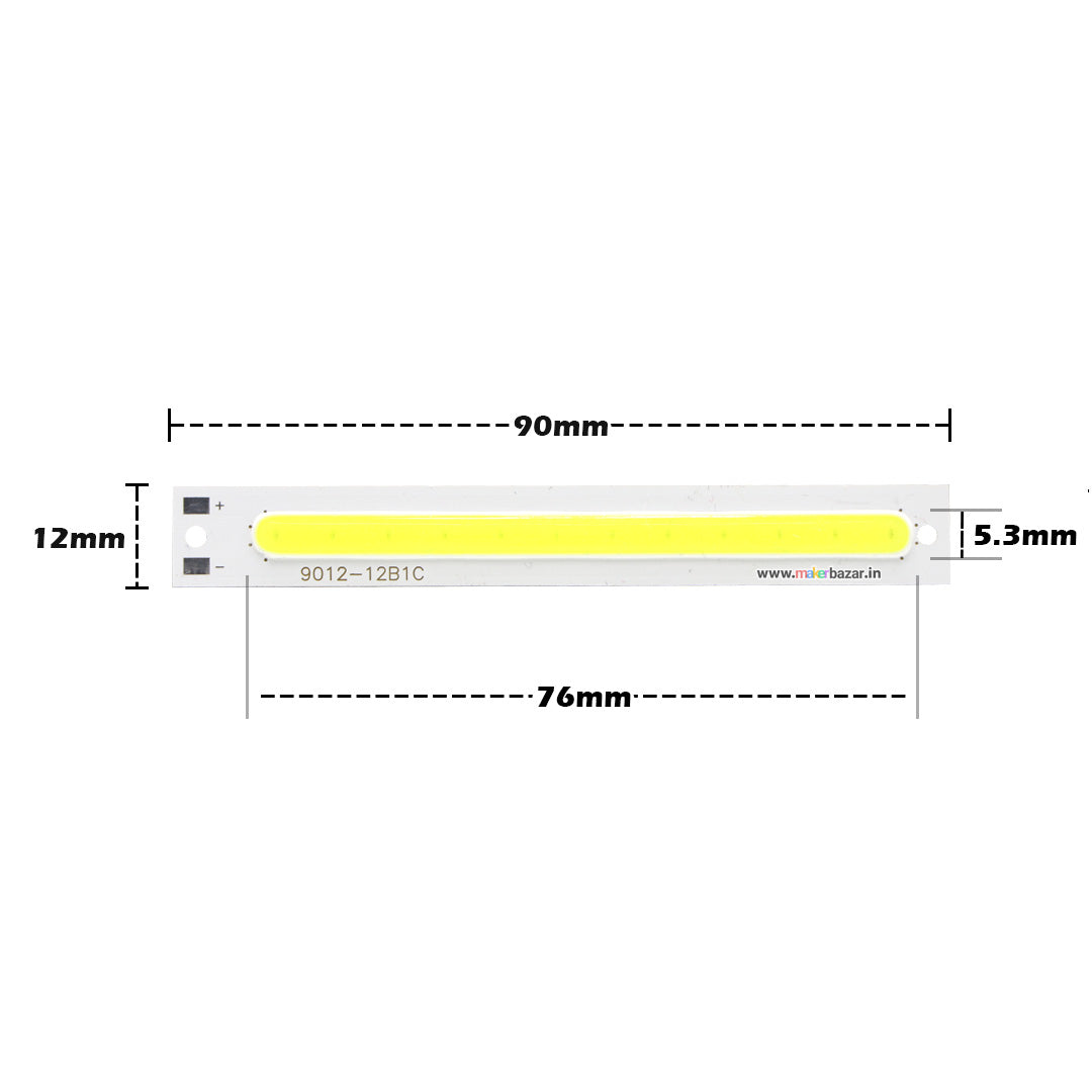 75mmx5mm 5v COB LED Light Bar Strip - Cool White
