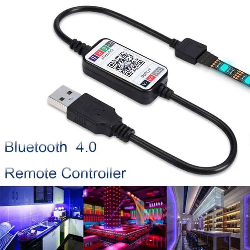 4.5v-26v LED RGB USB Powered Bluetooth Controller for LED Strip 5050 3