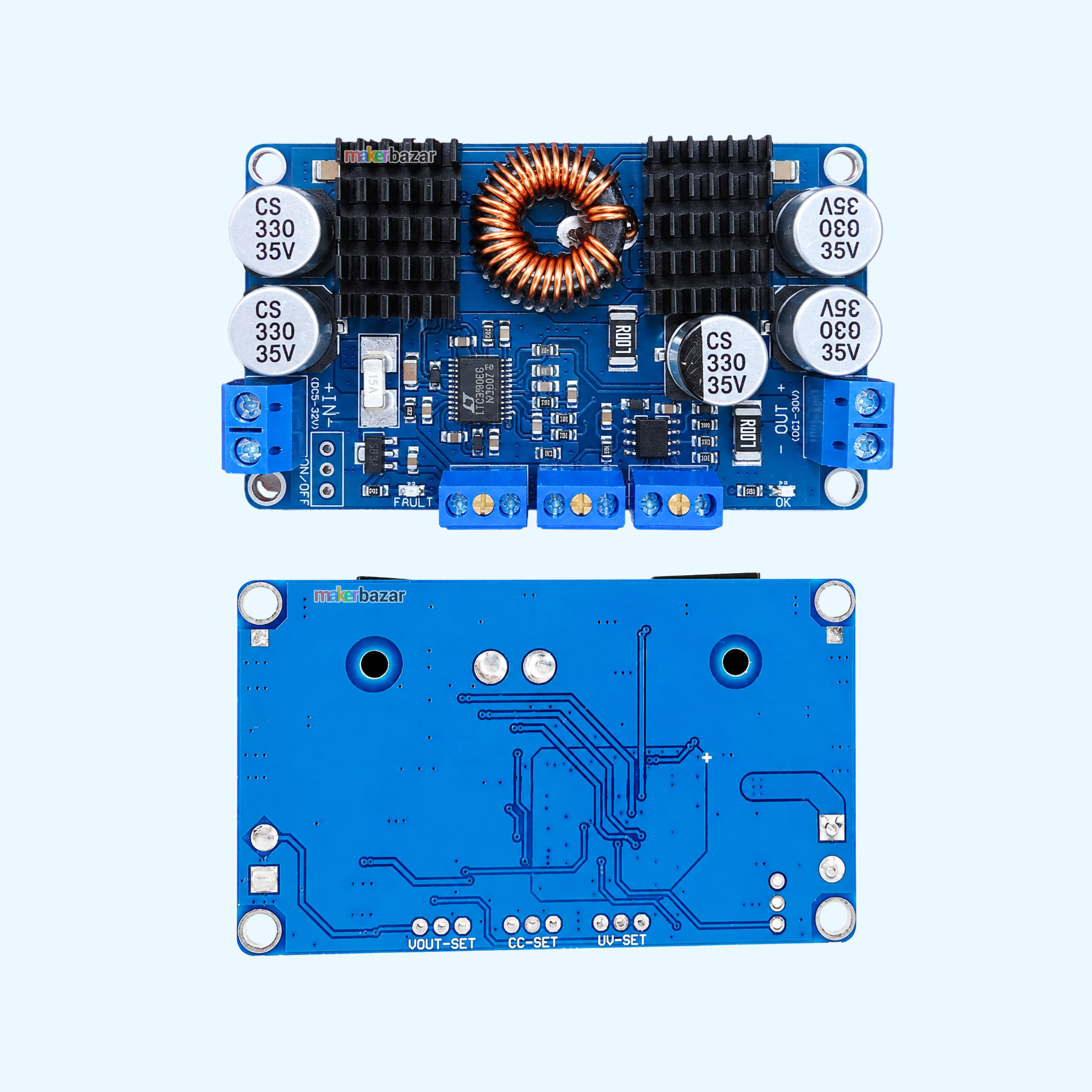 LTC3780 10A DC-DC Automatic Buck Boost Converter Module-Adjustable Step Up Step Down Power Supply