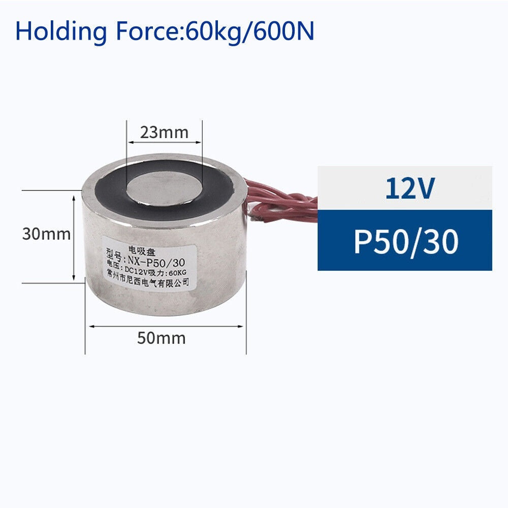 DC 12V Weight Lifting Solenoid Electromagnet