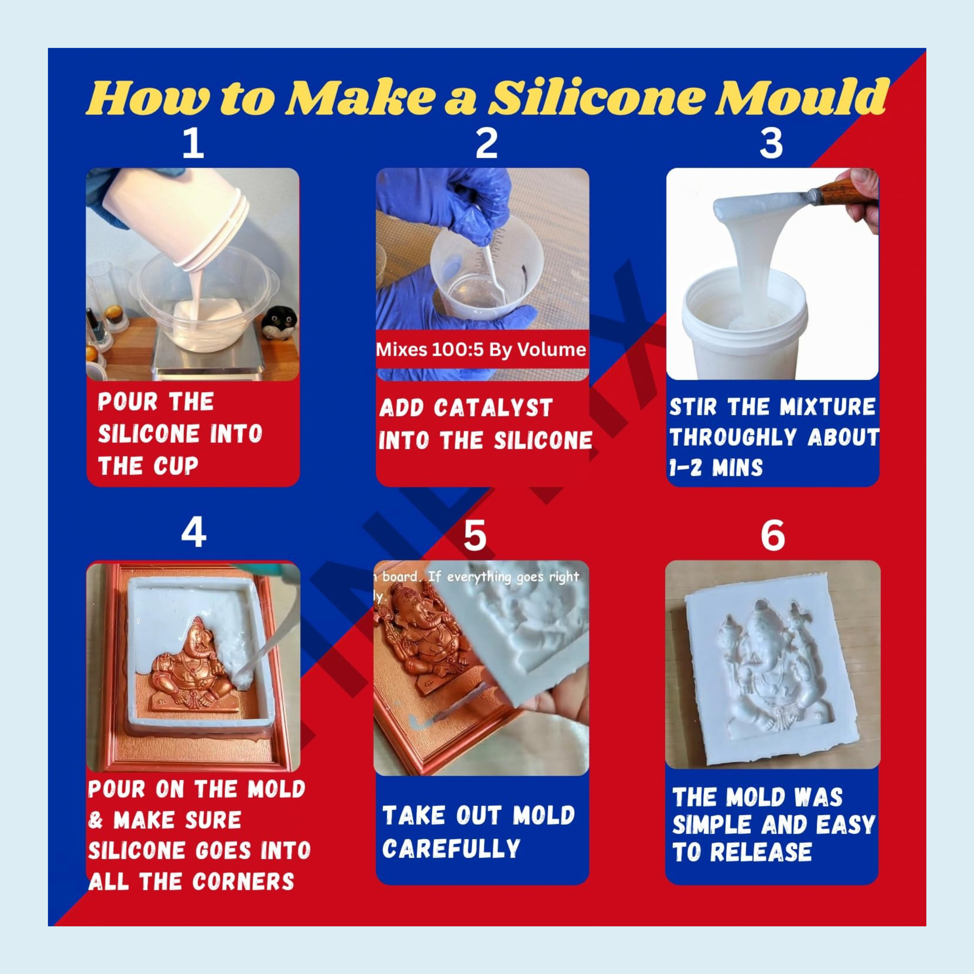 Liquid Silicone Rubber RTV for Mold Making (Artificial Stone, Wood, Resin)