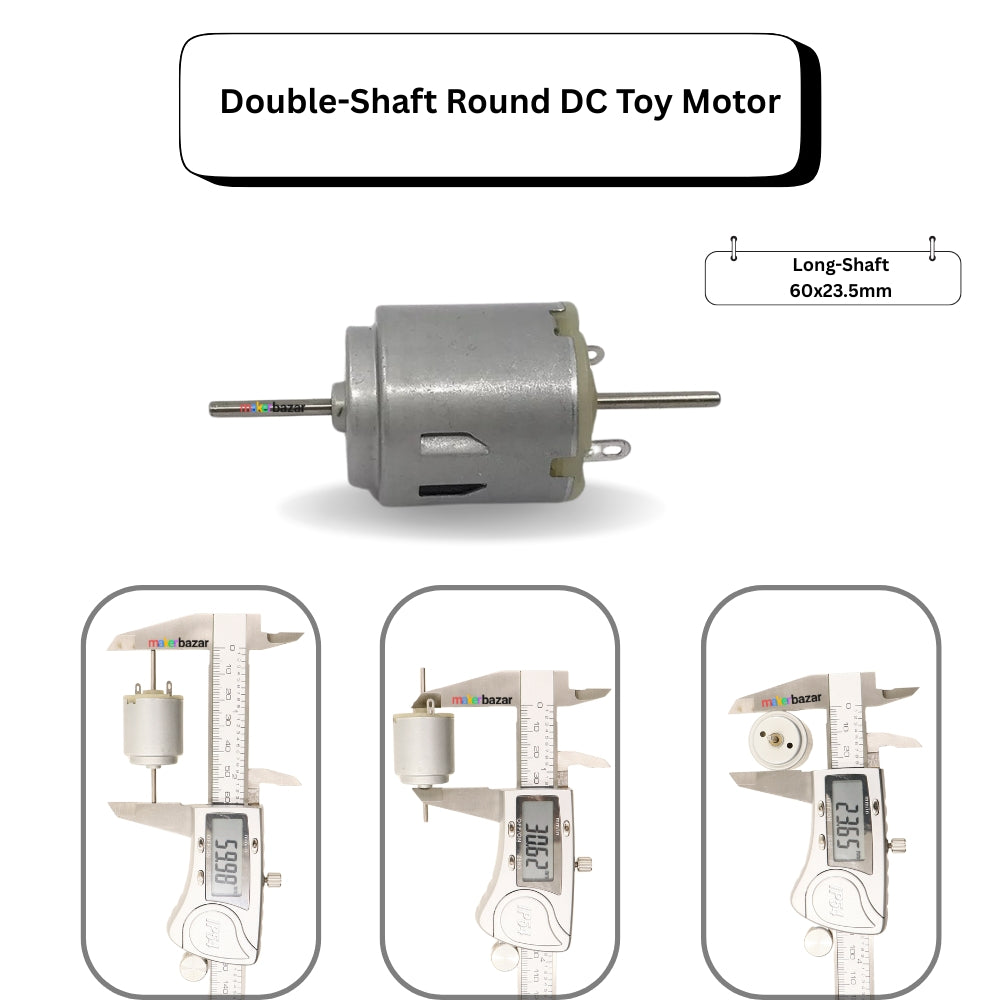 Double-Shaft Round DC Toy Motor