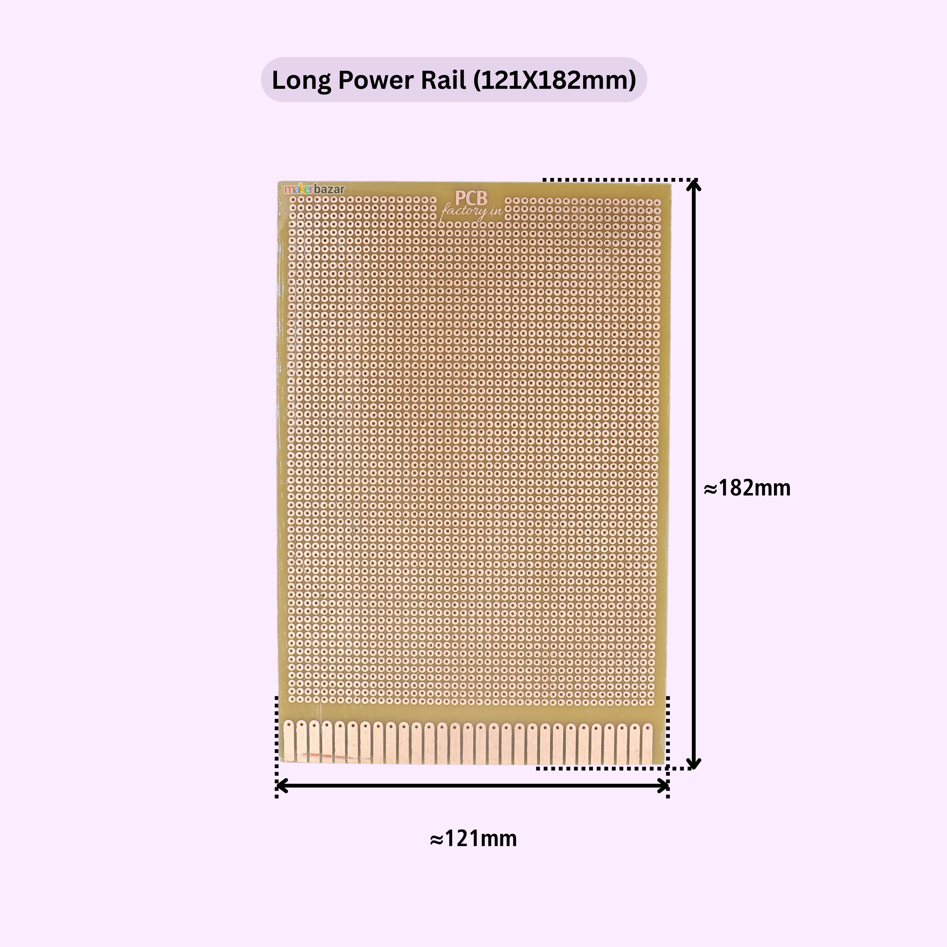 Fast Prototyping: Perforated Vero Board PCB Single Sided Printed Circuit Zero Board - Copper