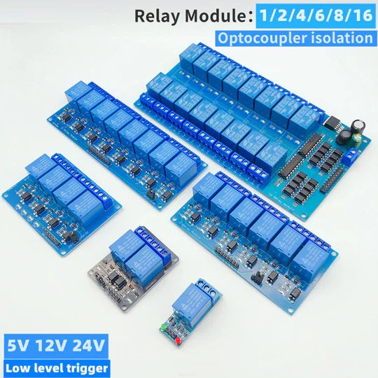 Blue Relay Board Module with Low Level Trigger Optocoupler