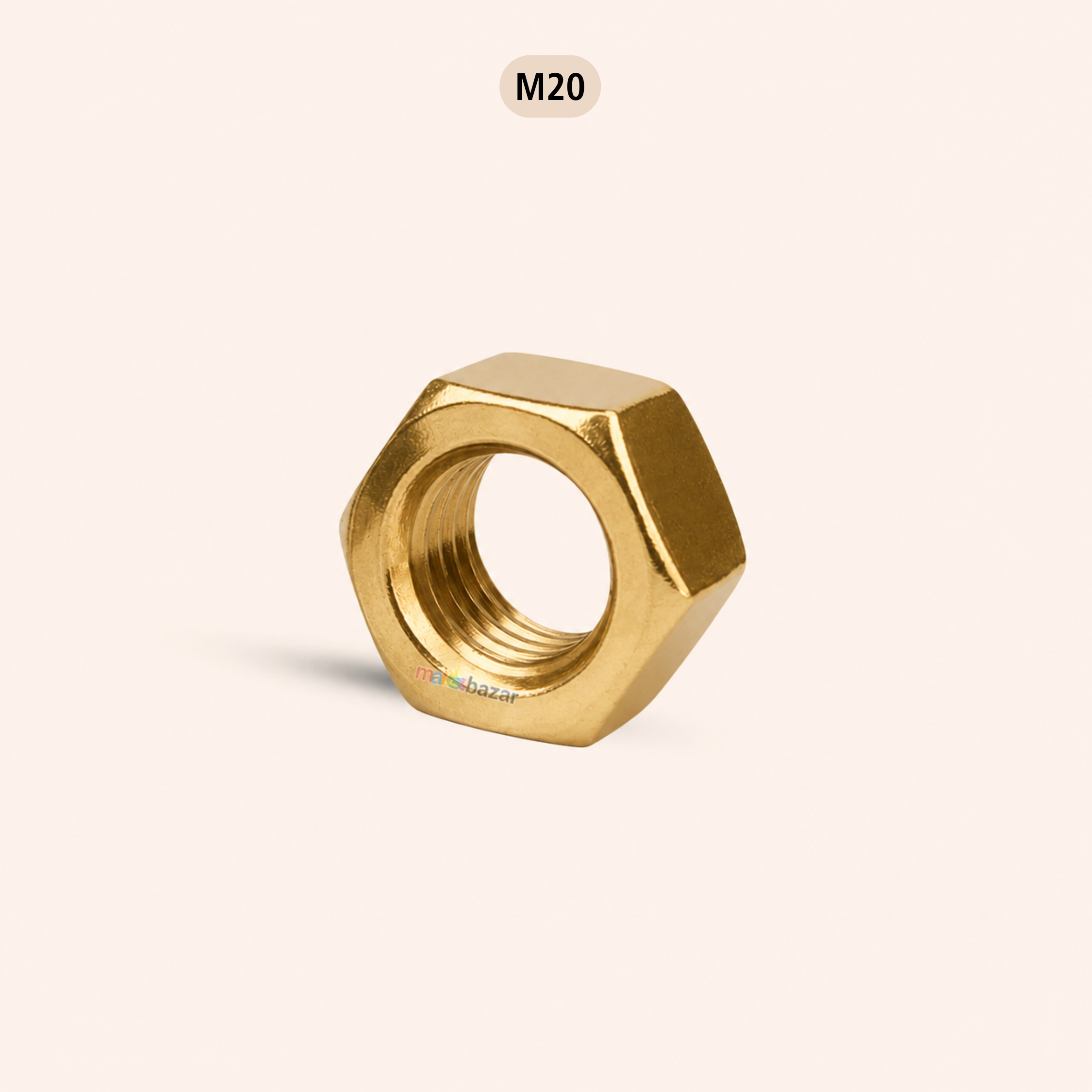 Golden Plated Hex Nut – Metric Thread Fastener