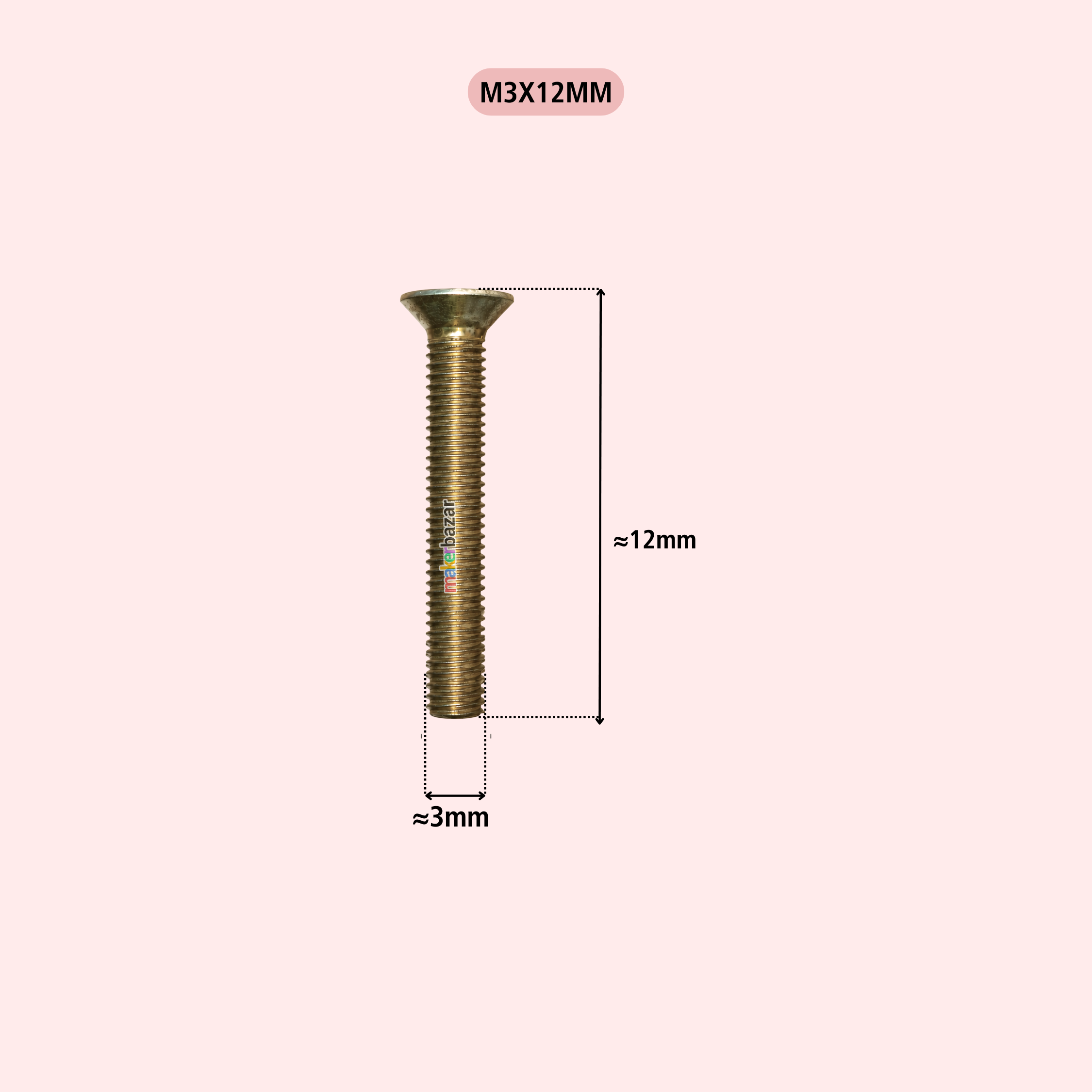 Philips Countersunk Gold Plated Flat Head Machine Screw