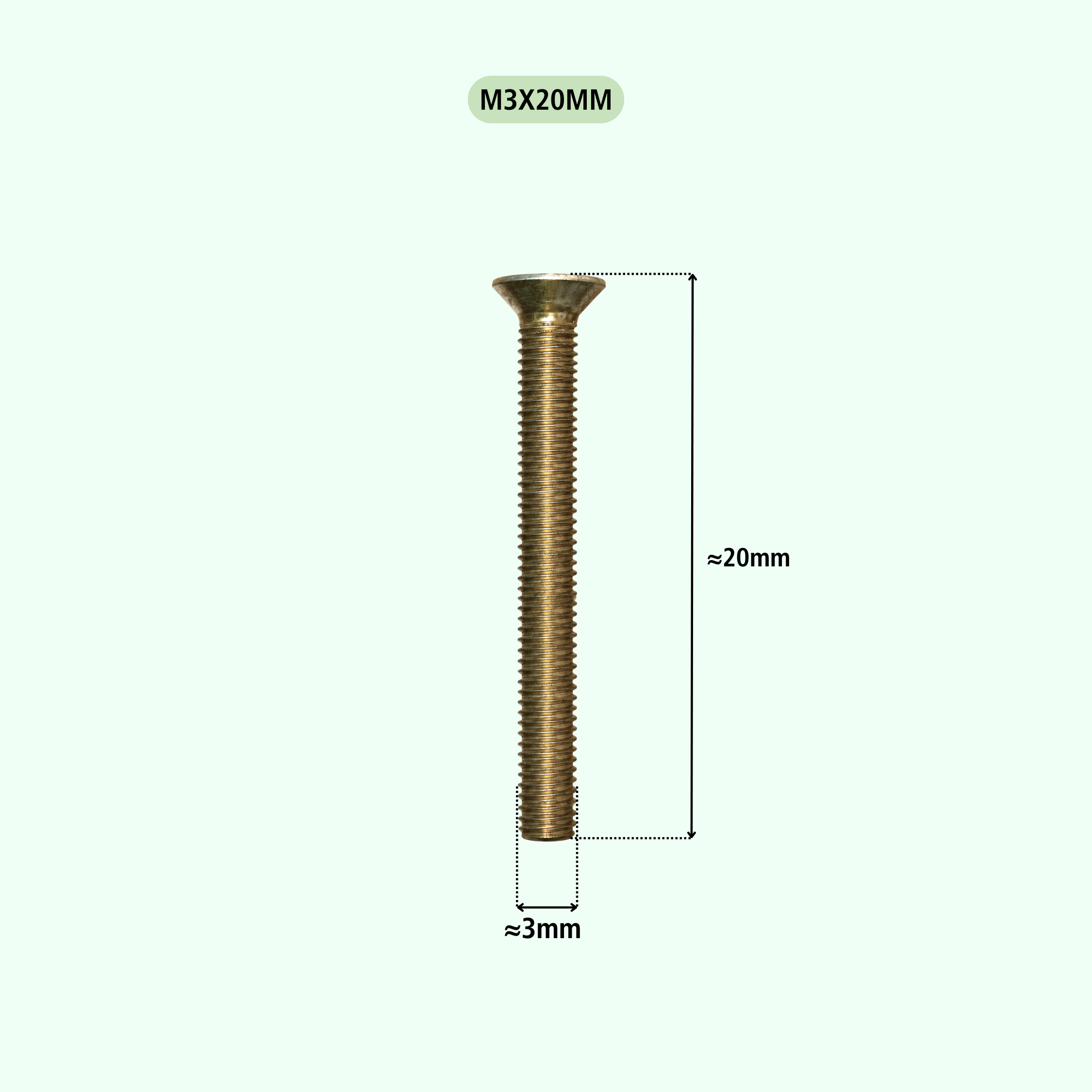 Philips Countersunk Gold Plated Flat Head Machine Screw