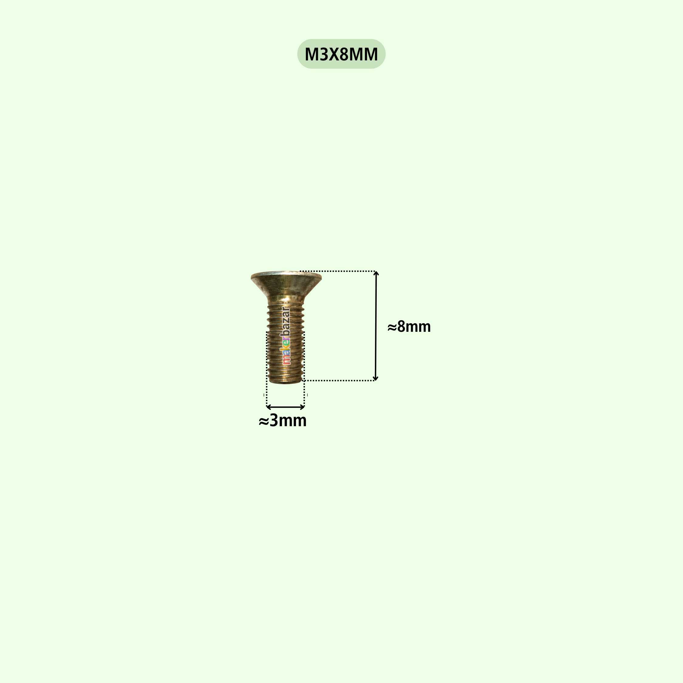 Philips Countersunk Gold Plated Flat Head Machine Screw