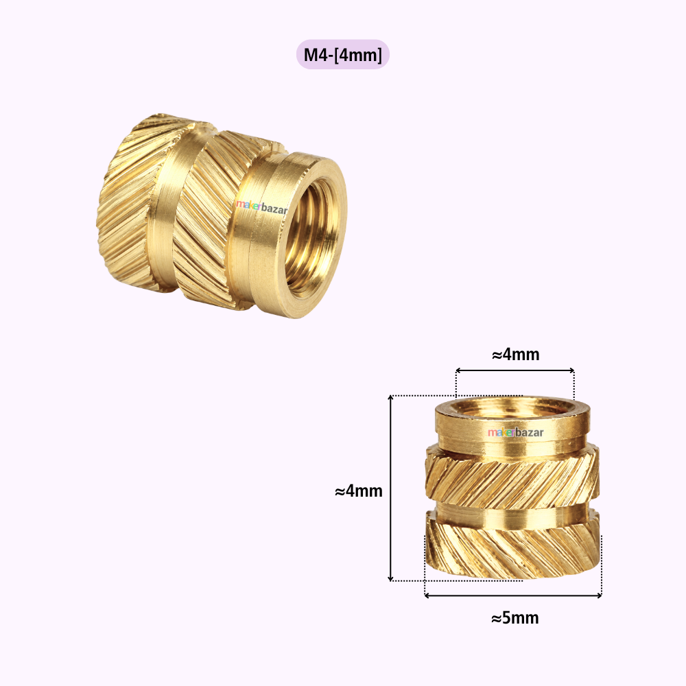 3D Printing Brass Threaded Slant Knurled Inserts