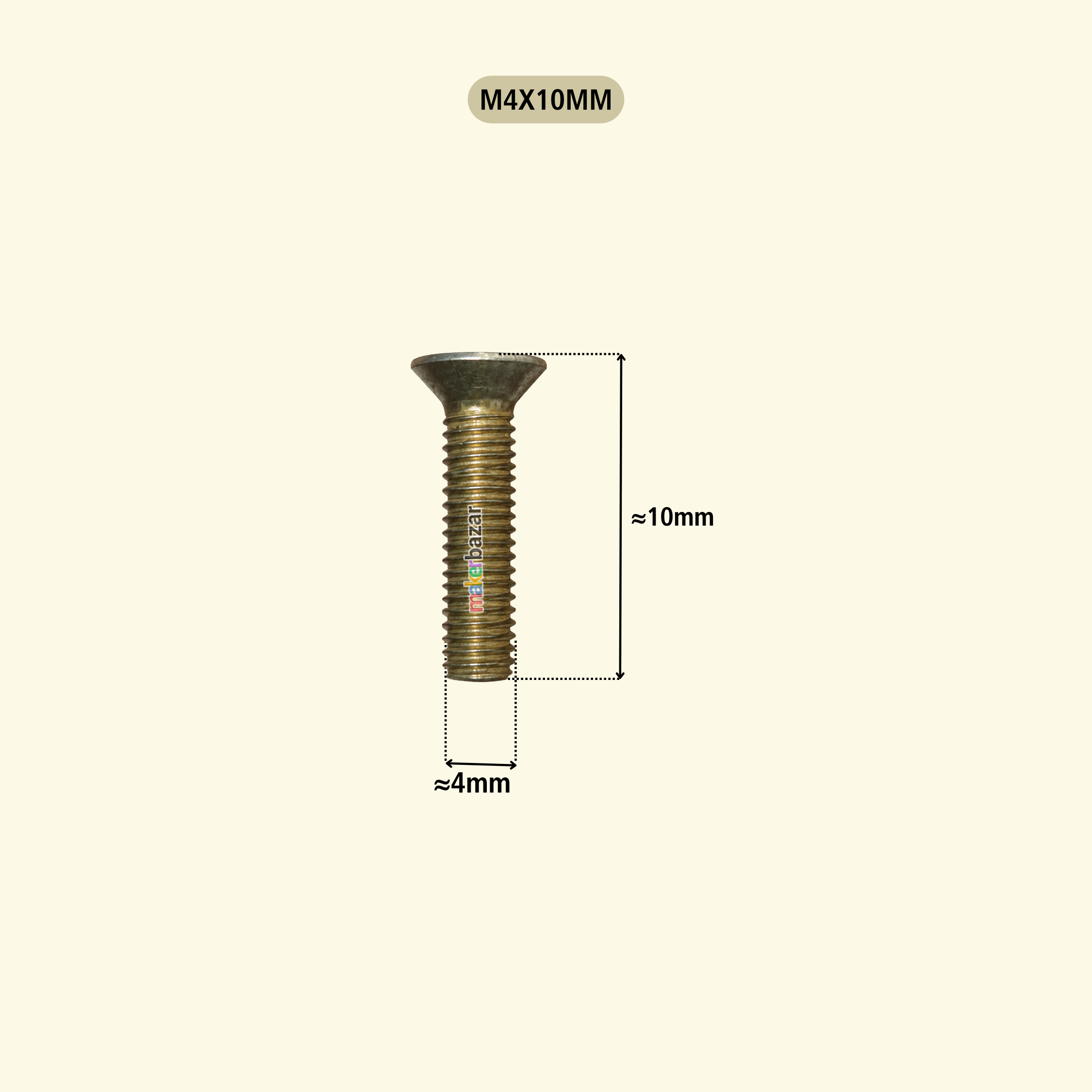 Philips Countersunk Gold Plated Flat Head Machine Screw