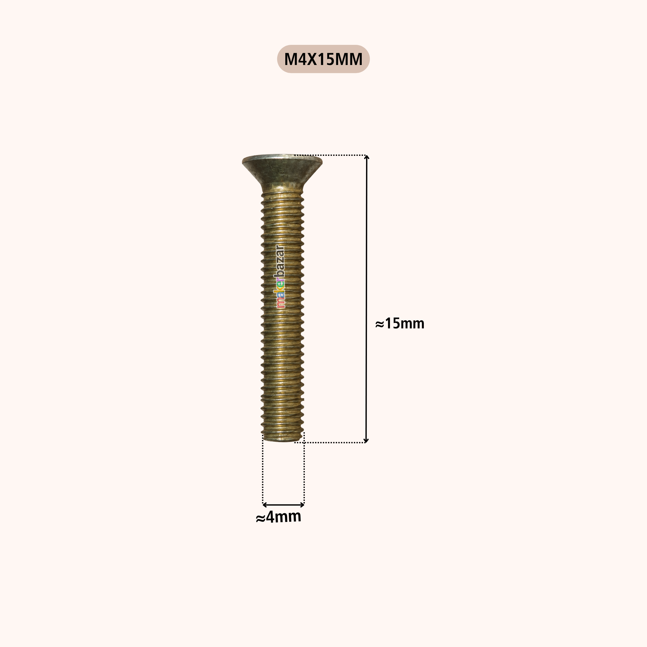 Philips Countersunk Gold Plated Flat Head Machine Screw