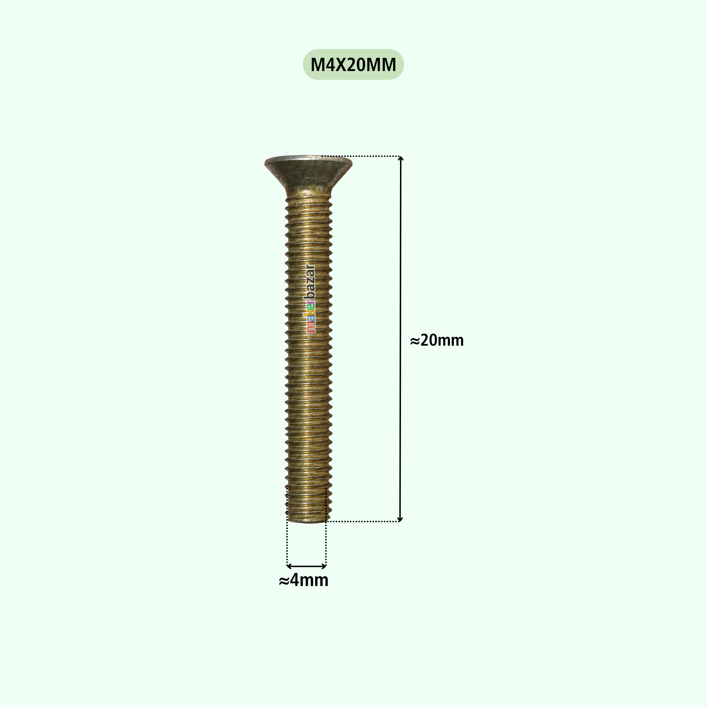Philips Countersunk Gold Plated Flat Head Machine Screw