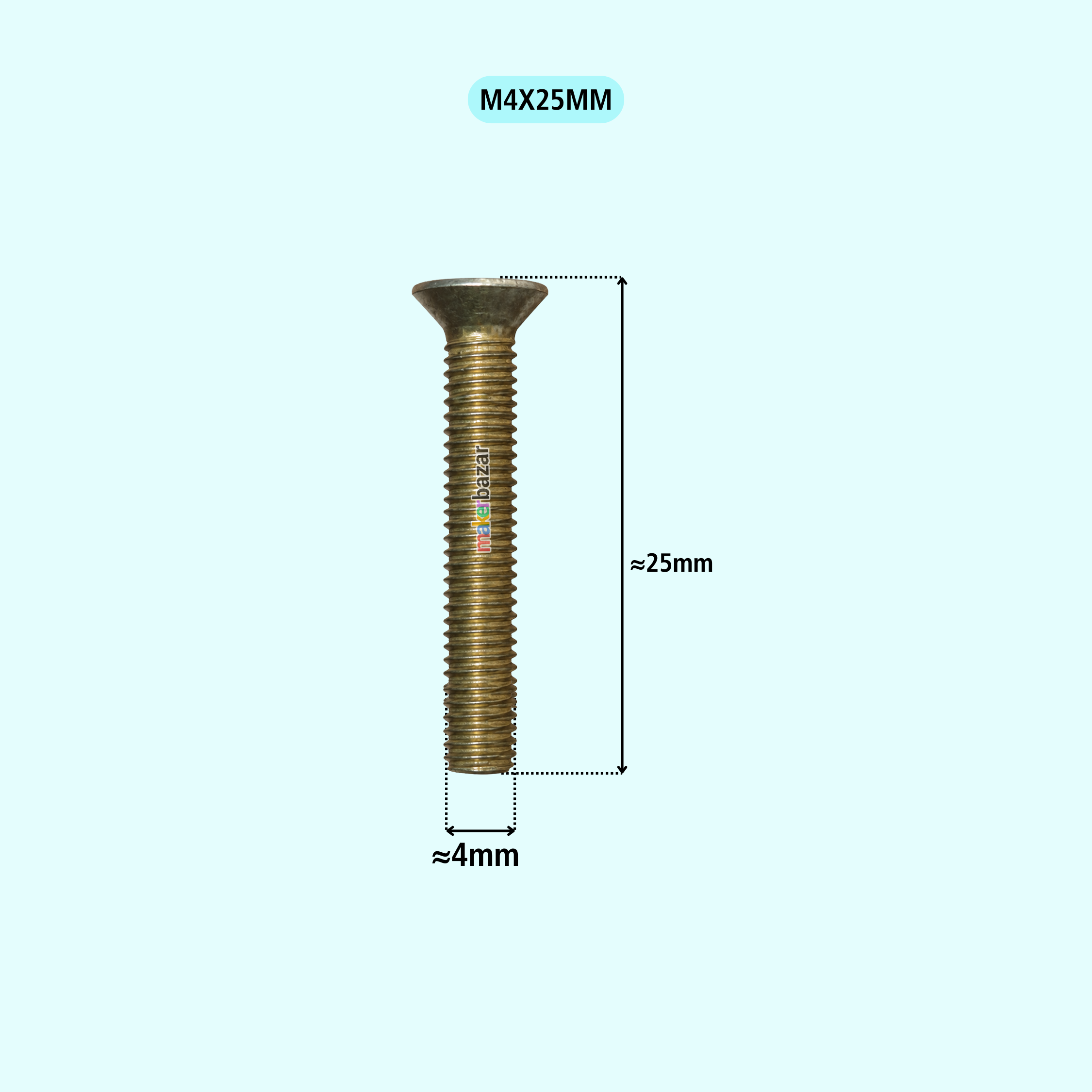 Philips Countersunk Gold Plated Flat Head Machine Screw