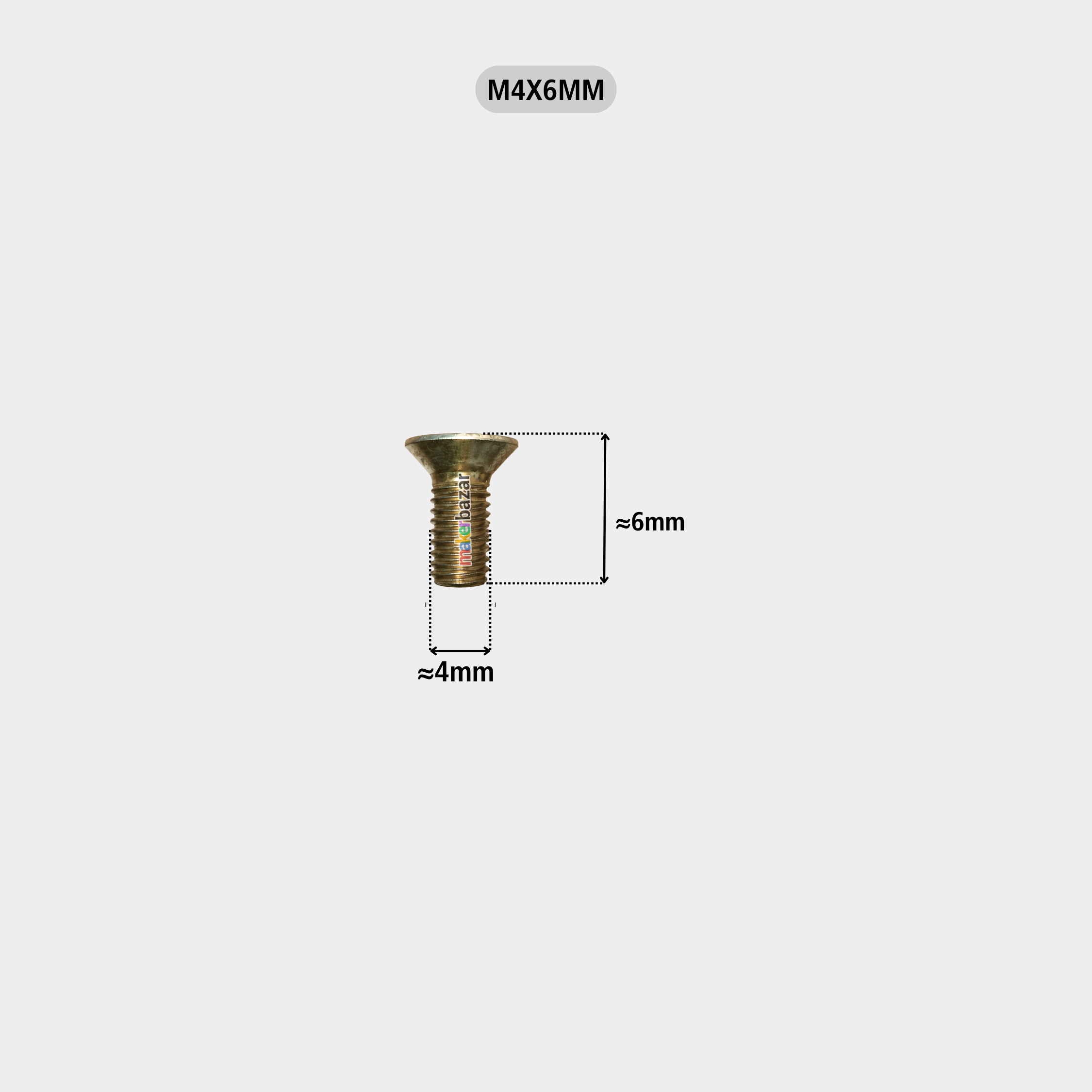 Philips Countersunk Gold Plated Flat Head Machine Screw