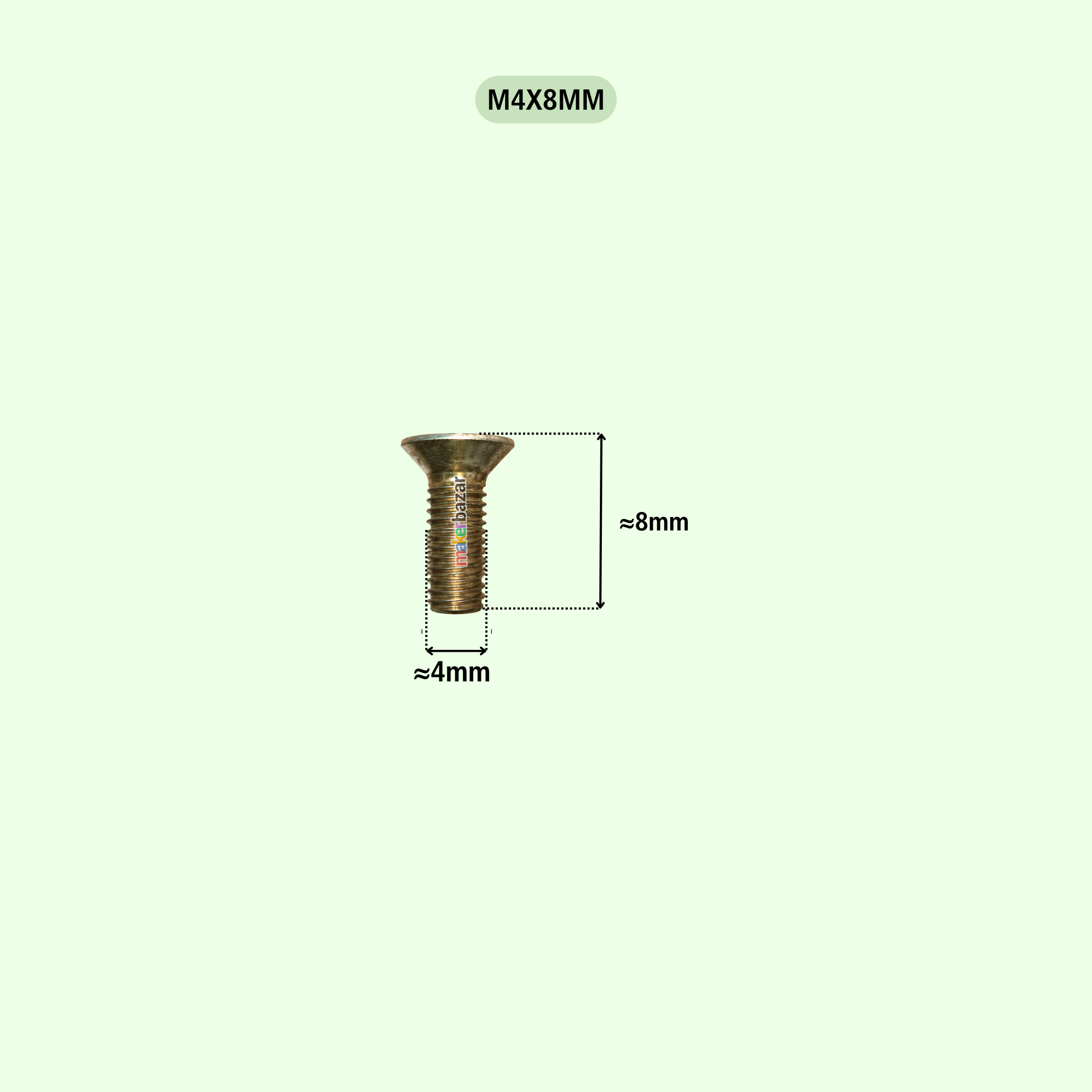Philips Countersunk Gold Plated Flat Head Machine Screw