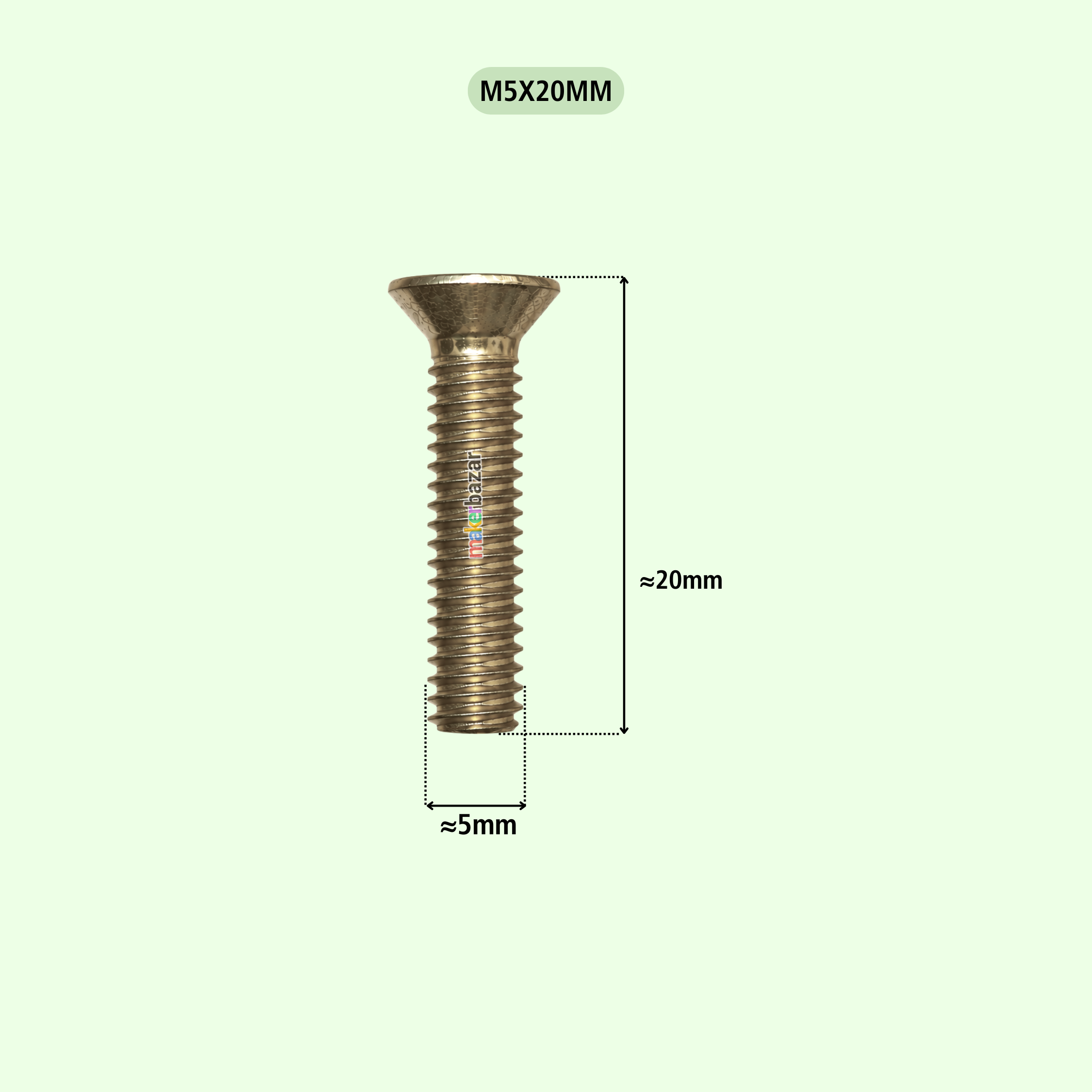 Philips Countersunk Gold Plated Flat Head Machine Screw