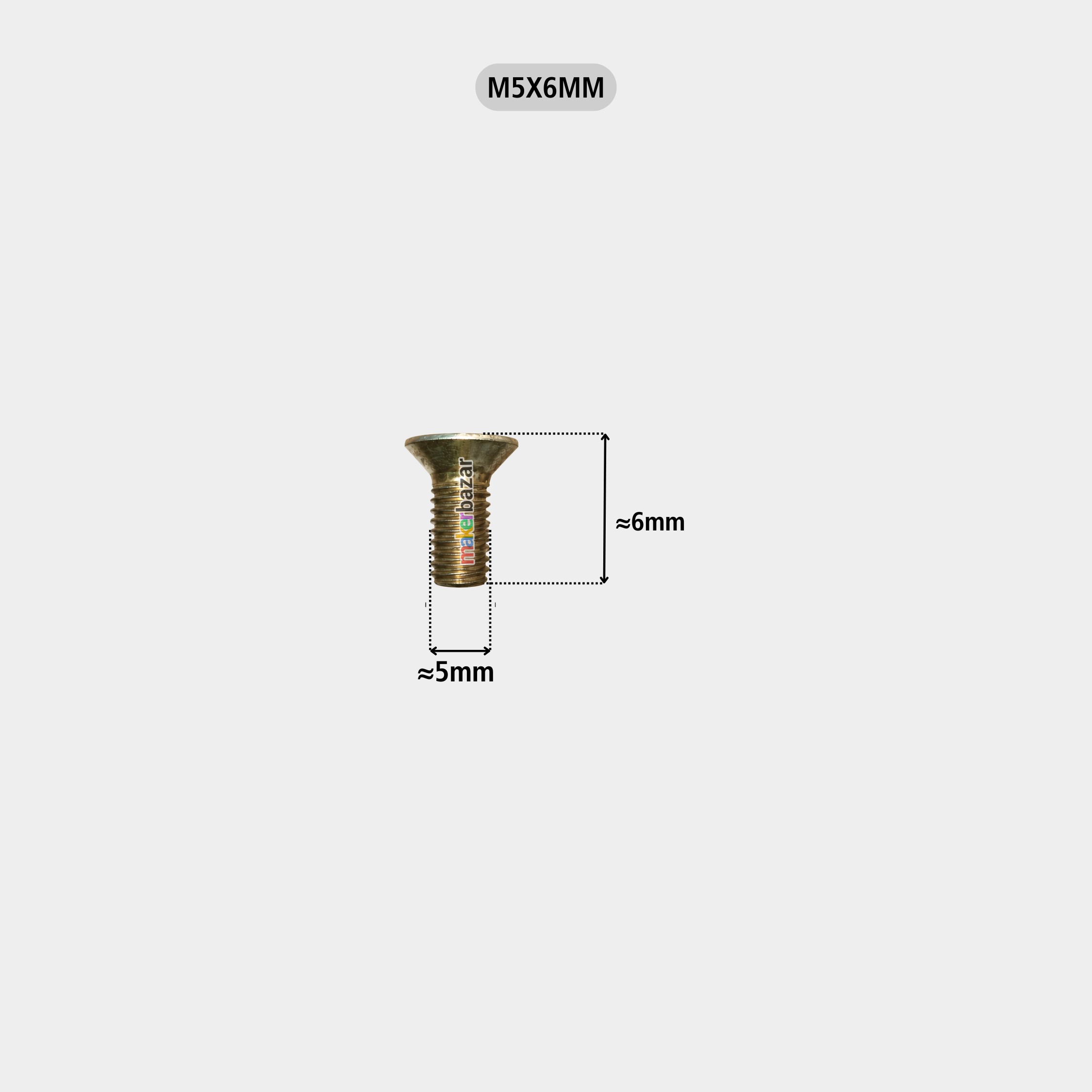 Philips Countersunk Gold Plated Flat Head Machine Screw