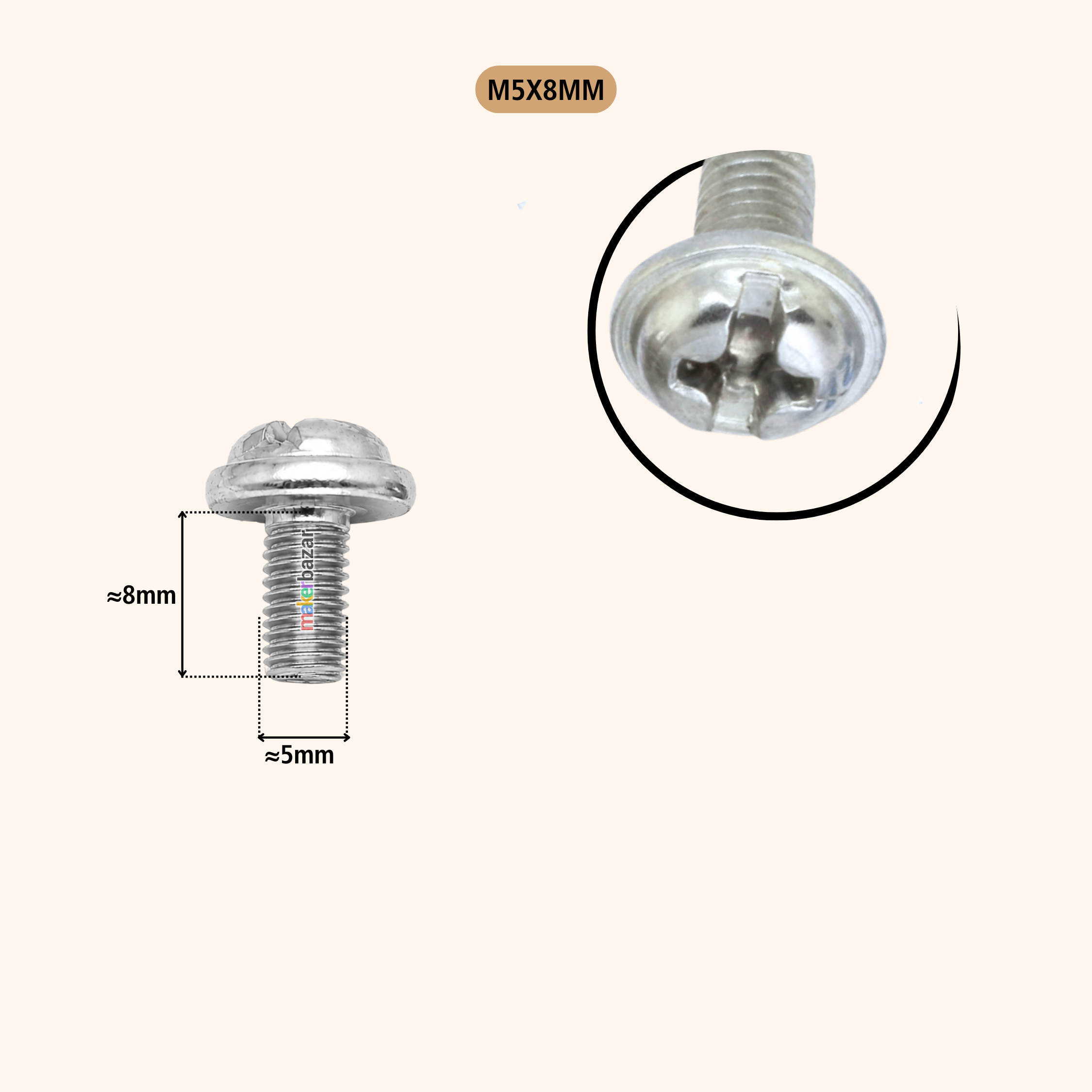 Phillips Round Washer Head Machine Screw