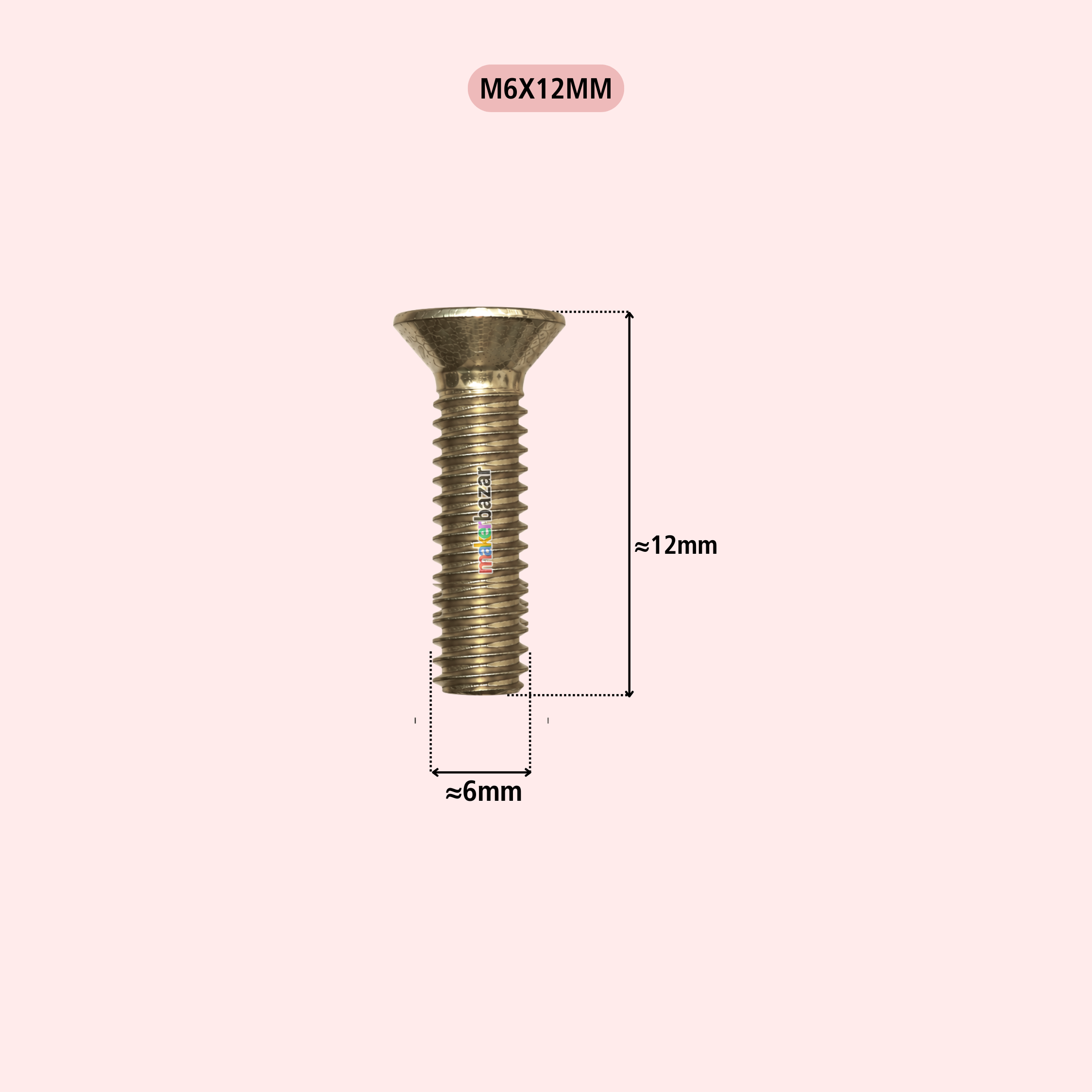 Philips Countersunk Gold Plated Flat Head Machine Screw