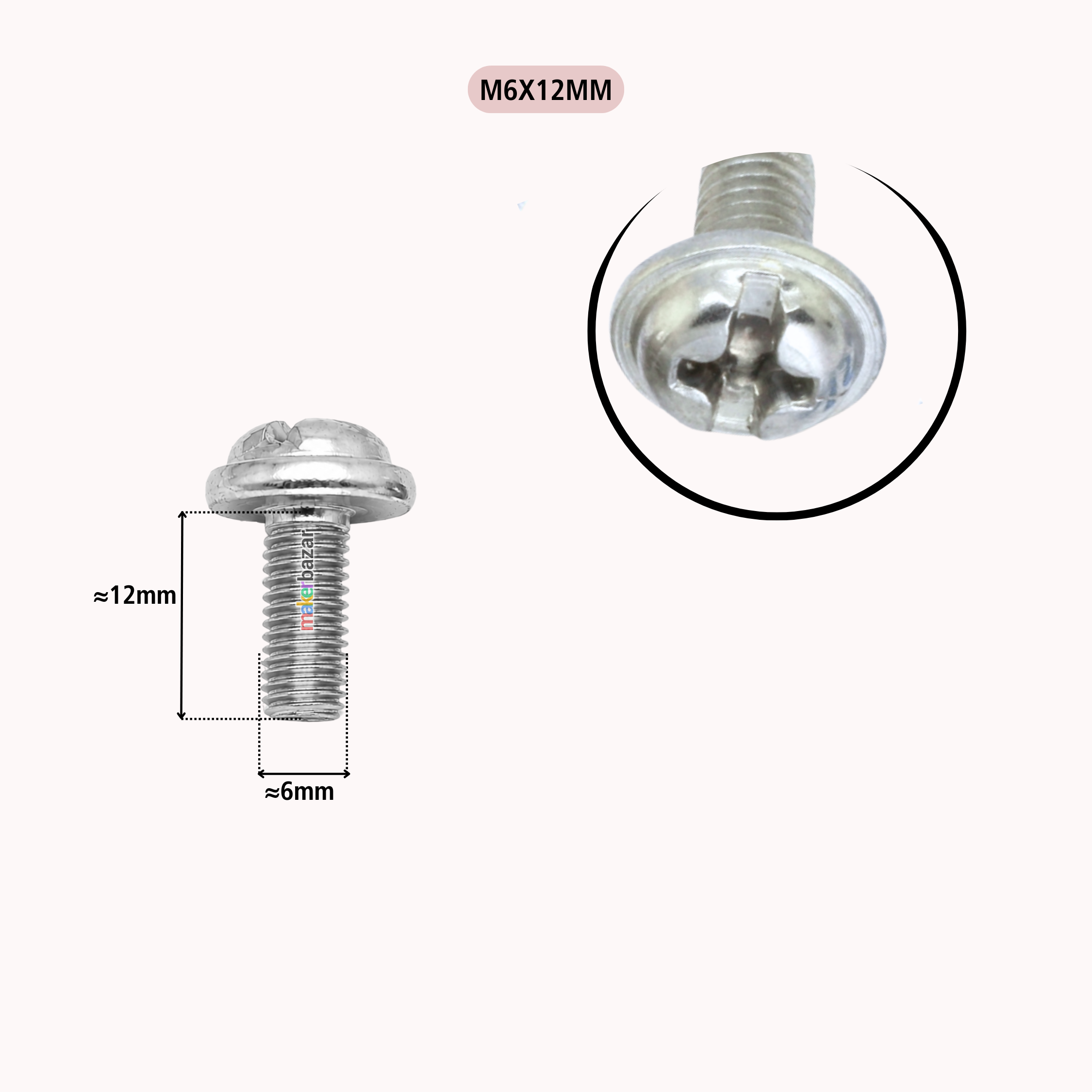 Phillips Round Washer Head Machine Screw