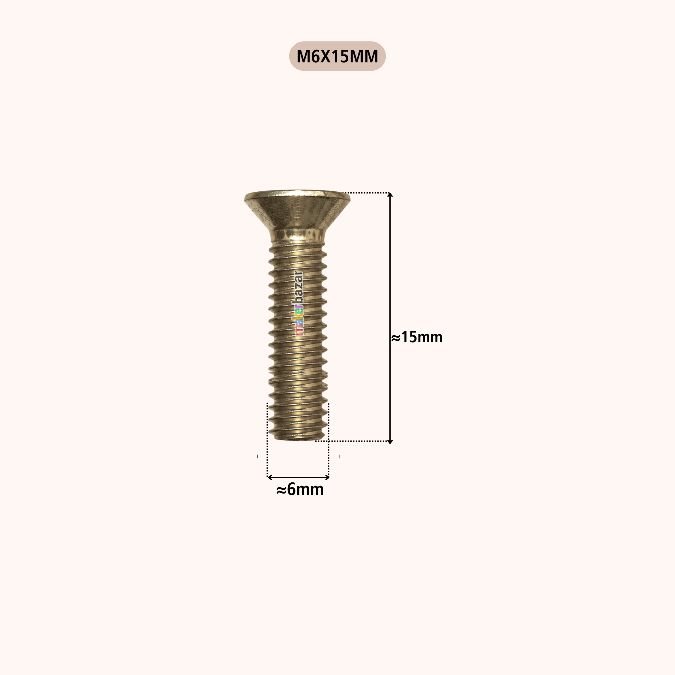 Philips Countersunk Gold Plated Flat Head Machine Screw